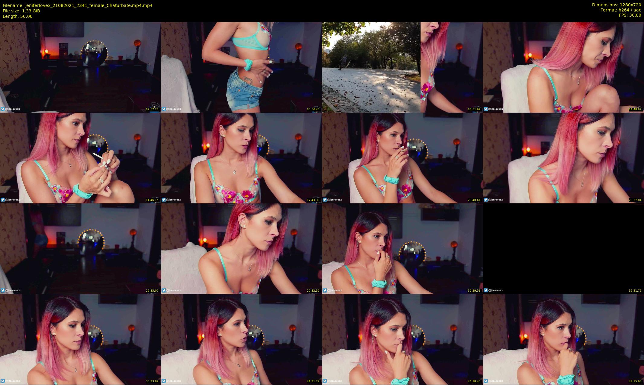 jeniferlovex — 50 minute Chaturbate female cam show recording, 720p, Aug 21, 2021