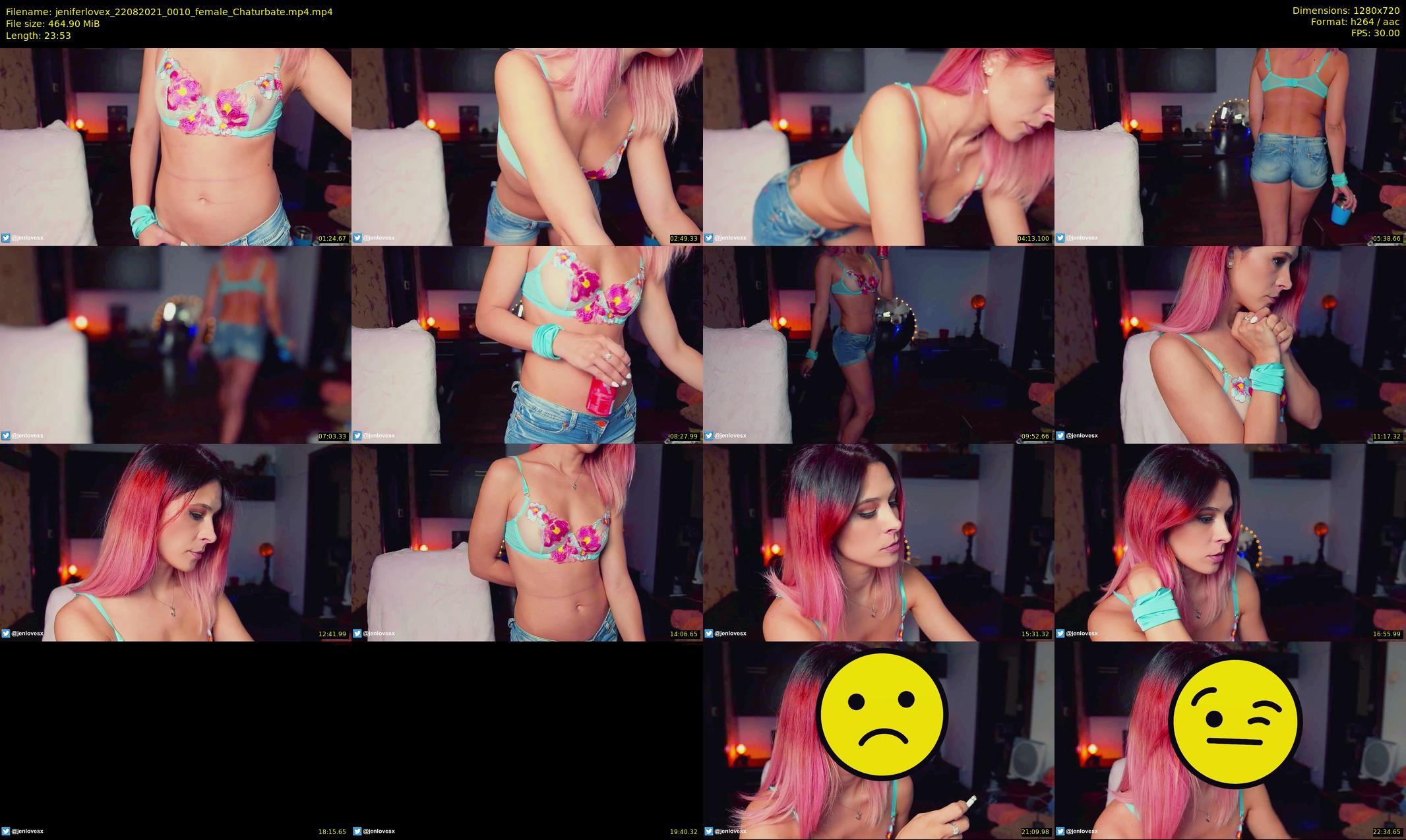 jeniferlovex — 24 minute Chaturbate female cam show recording, 720p, Aug 22, 2021