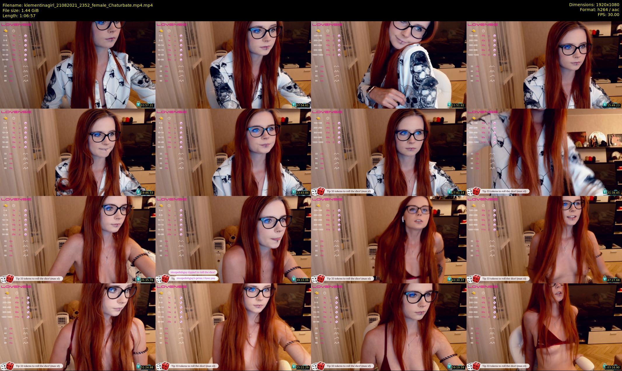 klementinagirl — 67 minute Chaturbate female cam show recording, 1080p, Aug 21, 2021