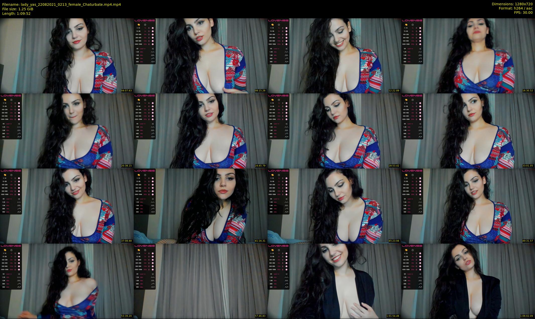 lady_yas — 70 minute Chaturbate female cam show recording, 720p, Aug 22, 2021