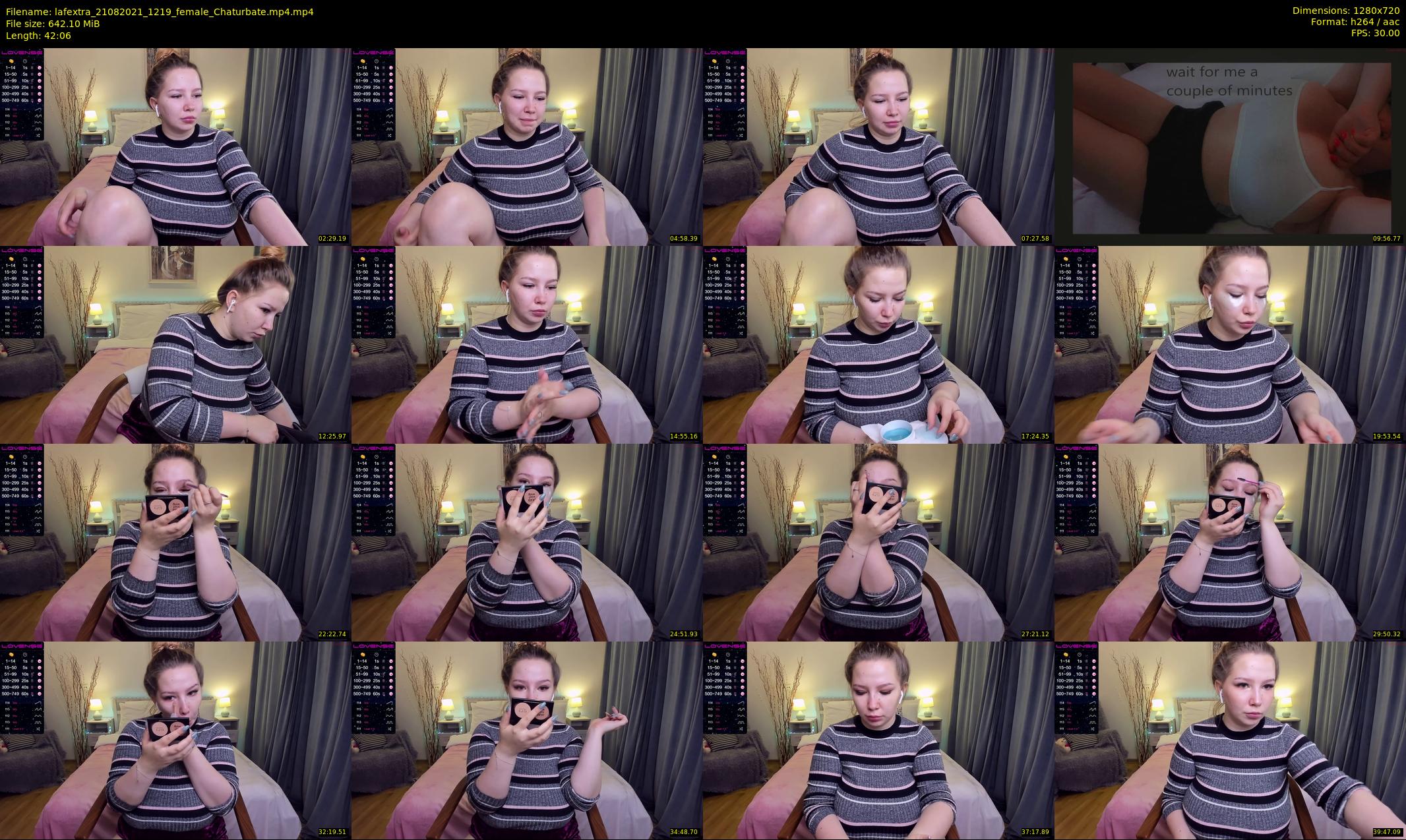 lafextra — 43 minute Chaturbate female cam show recording, 720p, Aug 21, 2021