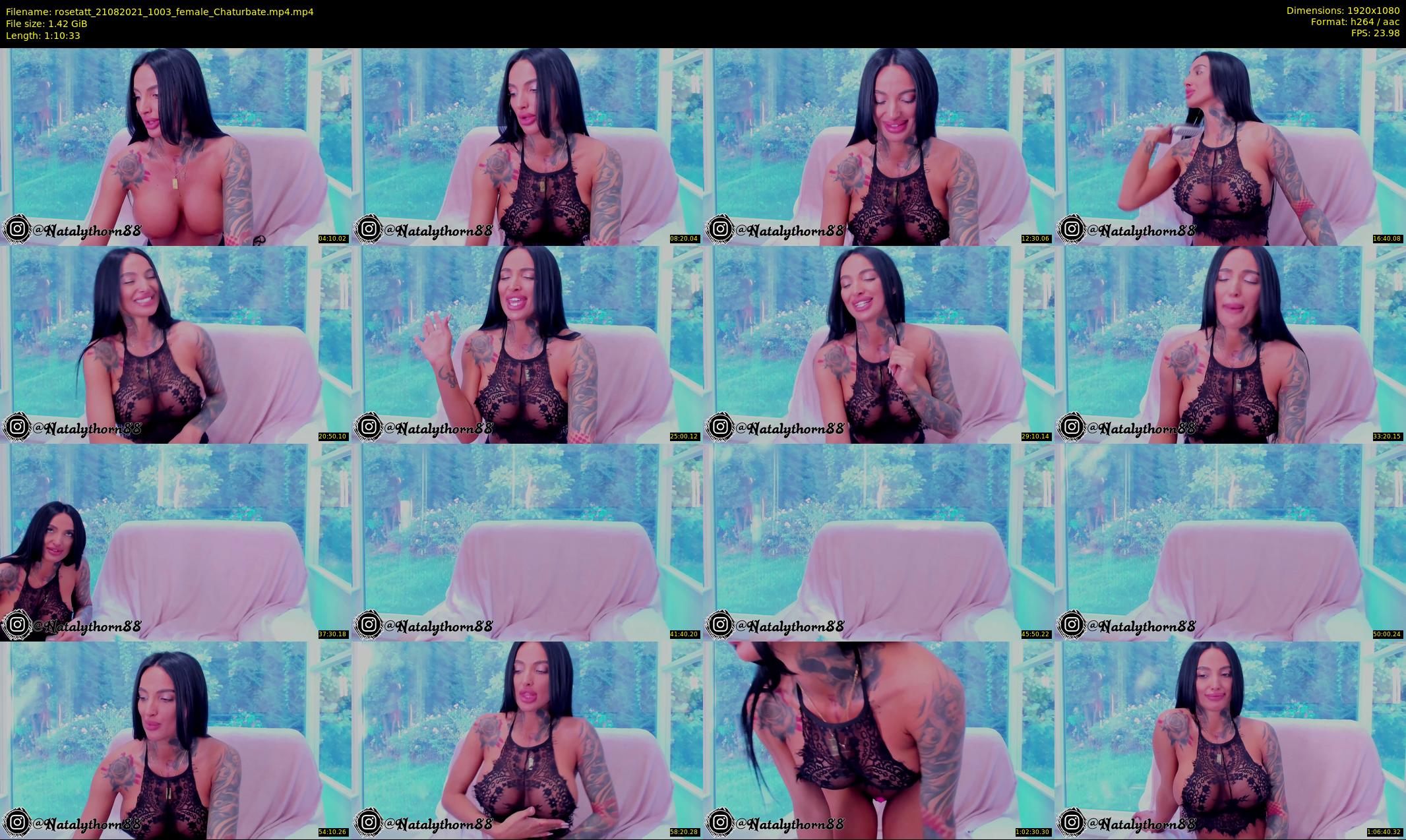 rosetatt — 71 minute Chaturbate female cam show recording, 1080p, Aug 21, 2021