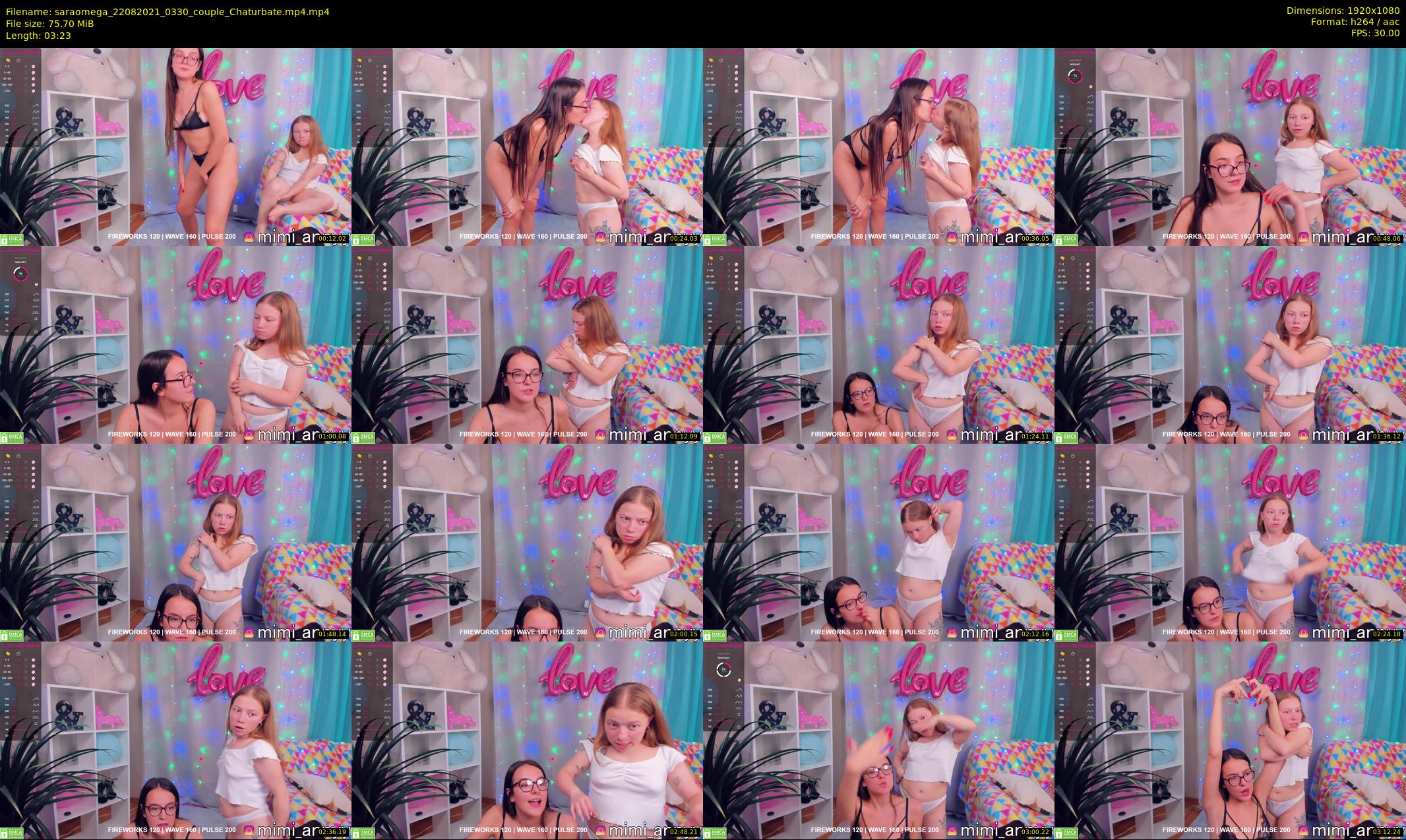 saraomega — 4 minute Chaturbate couple cam show recording, 1080p, Aug 22, 2021