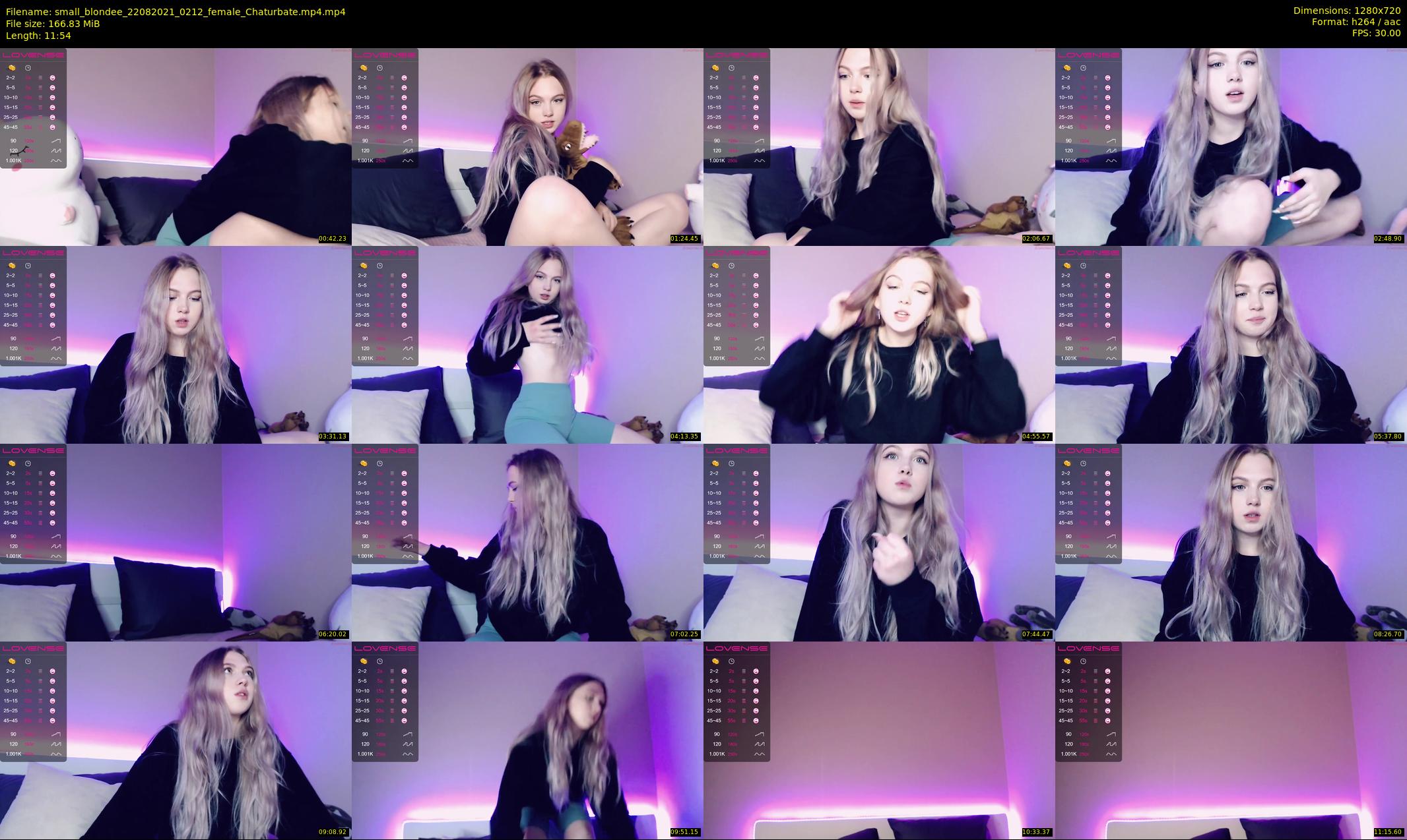 small_blondee — 12 minute Chaturbate female cam show recording, 720p, Aug 22, 2021