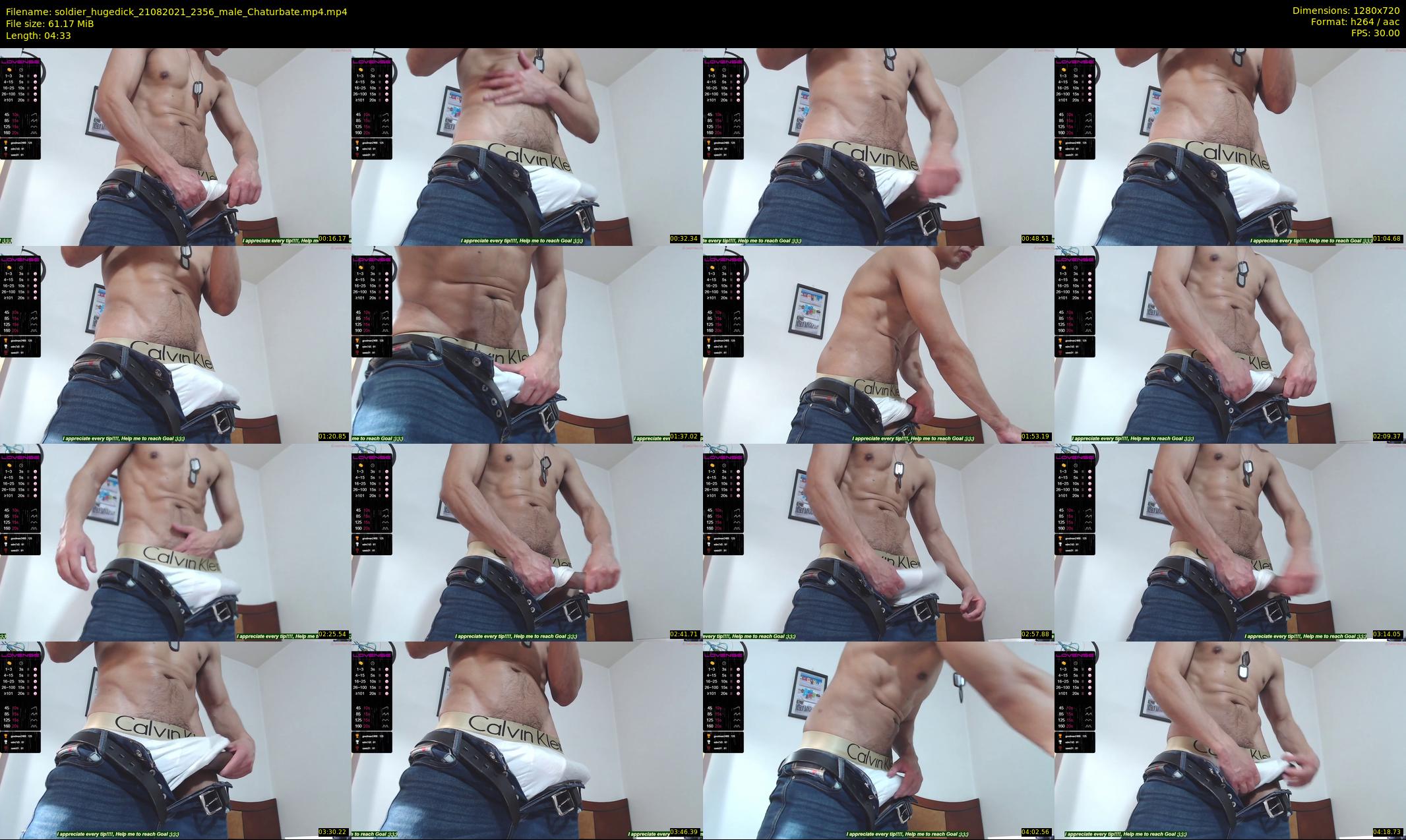 soldier_hugedick — 5 minute Chaturbate male cam show recording, 720p, Aug 21, 2021