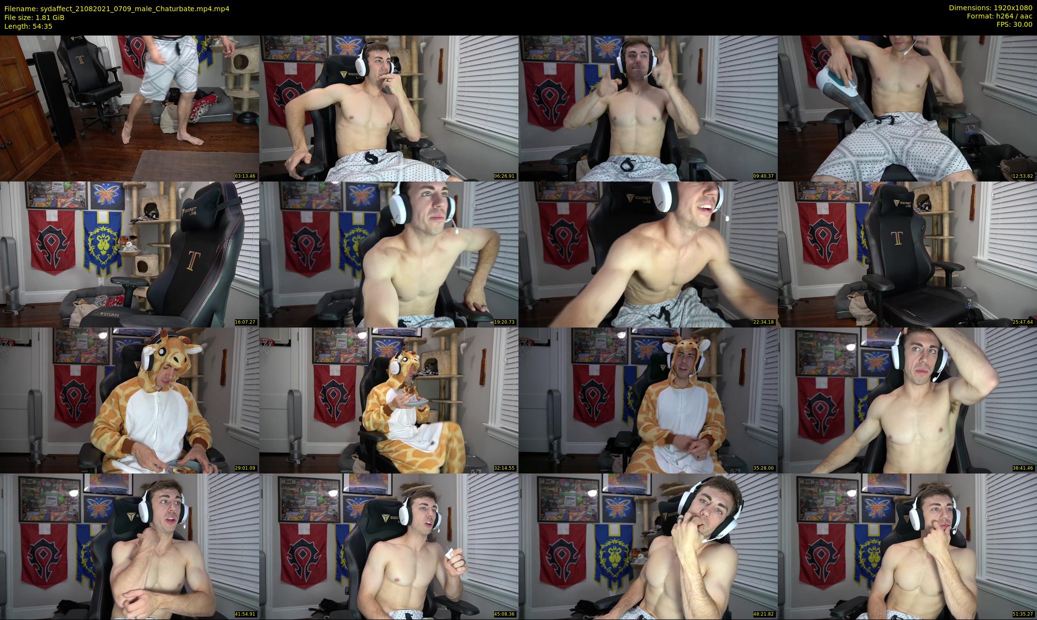 sydaffect — 55 minute Chaturbate male cam show recording, 1080p, Aug 21, 2021