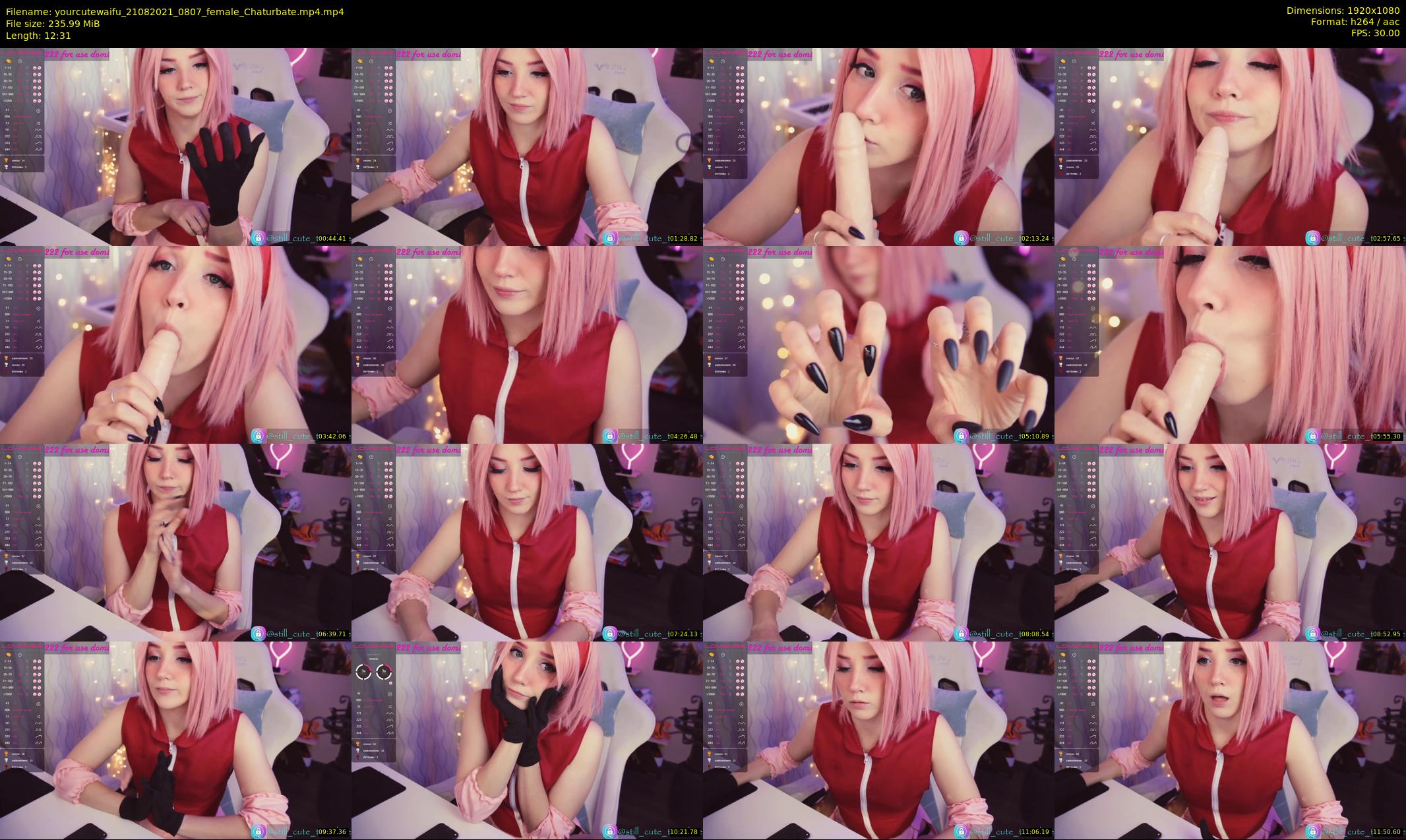 yourcutewaifu — 13 minute Chaturbate female cam show recording, 1080p, Aug 21, 2021