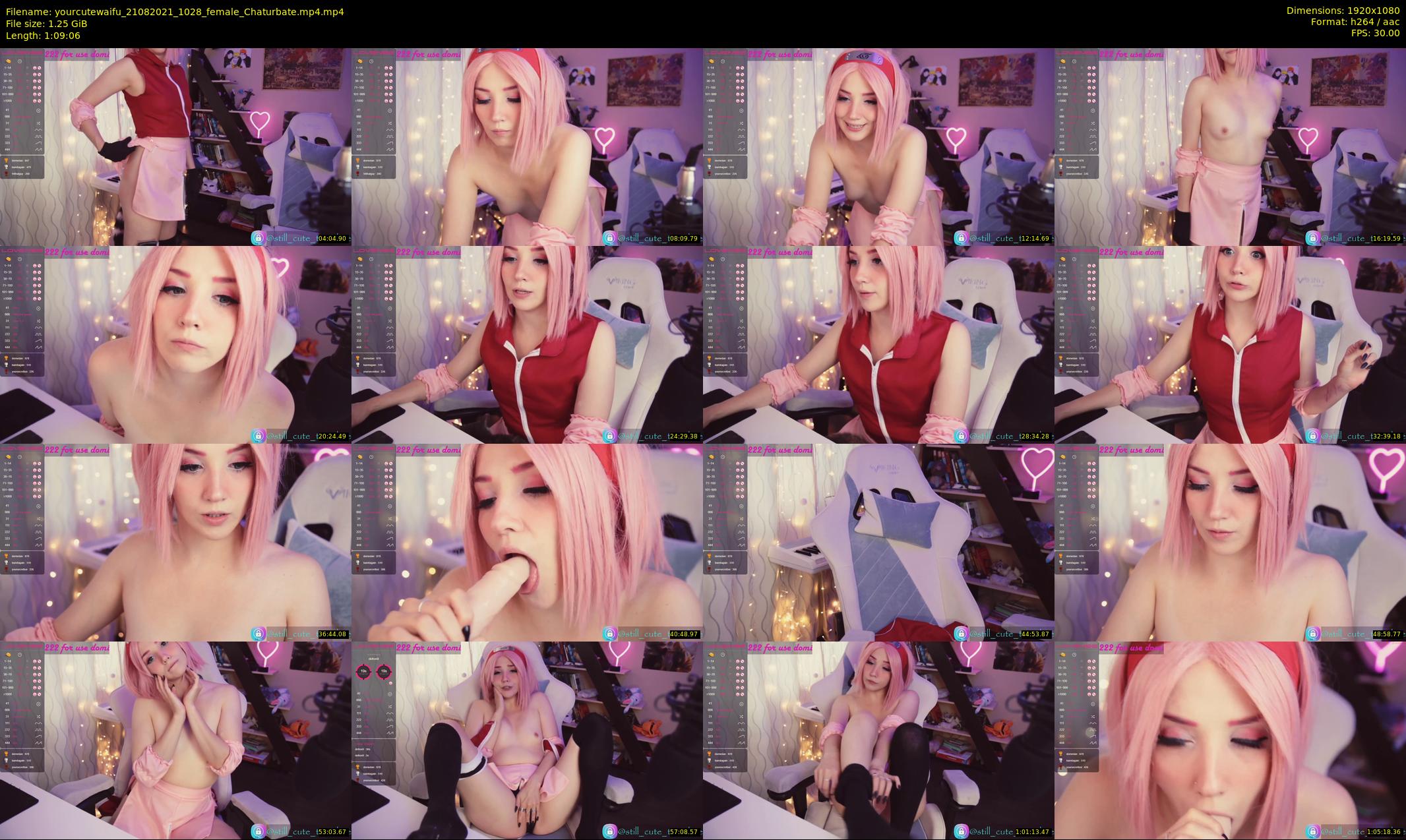 yourcutewaifu — 70 minute Chaturbate female cam show recording, 1080p, Aug 21, 2021