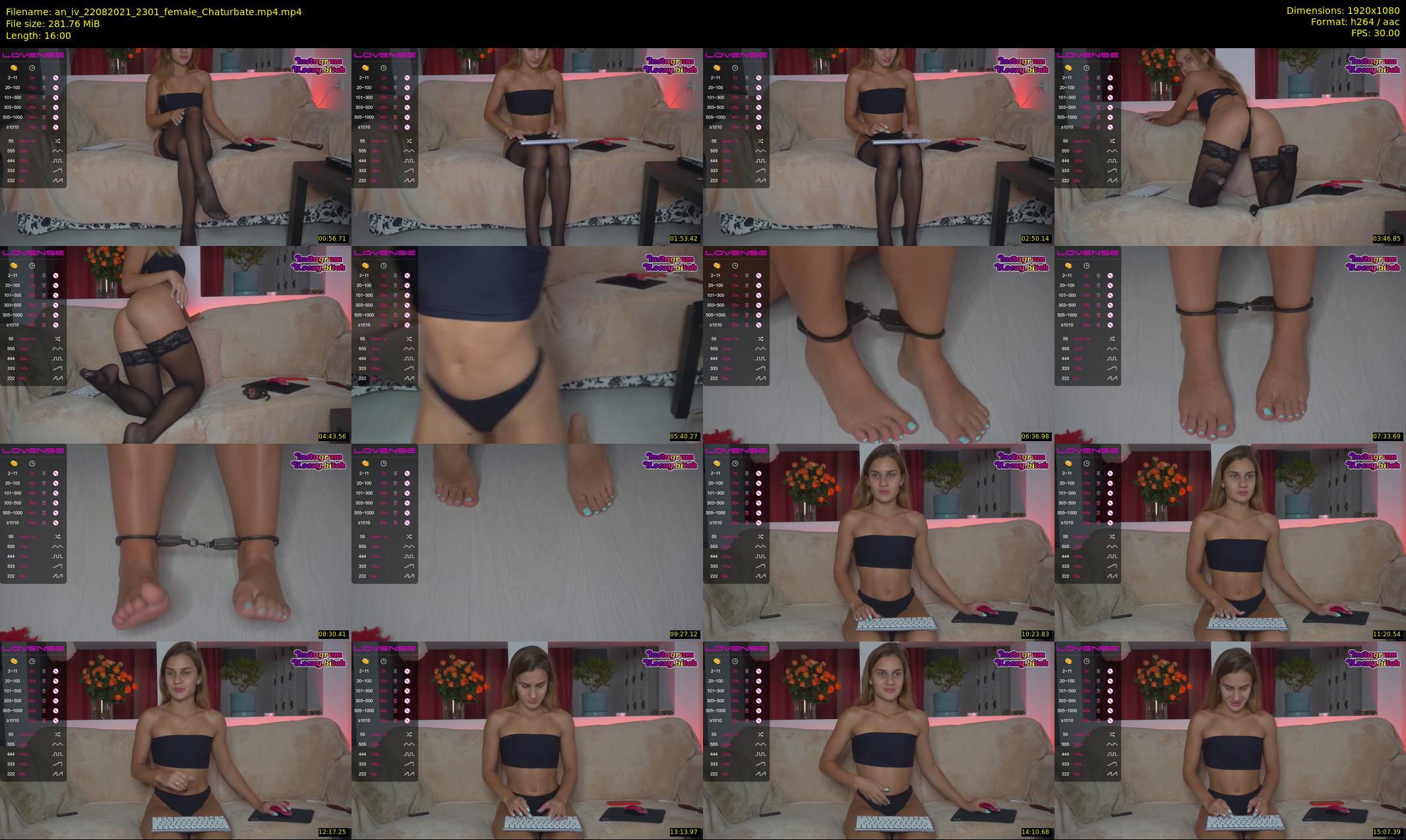 an_iv — 16 minute Chaturbate female cam show recording, 1080p, Aug 22, 2021