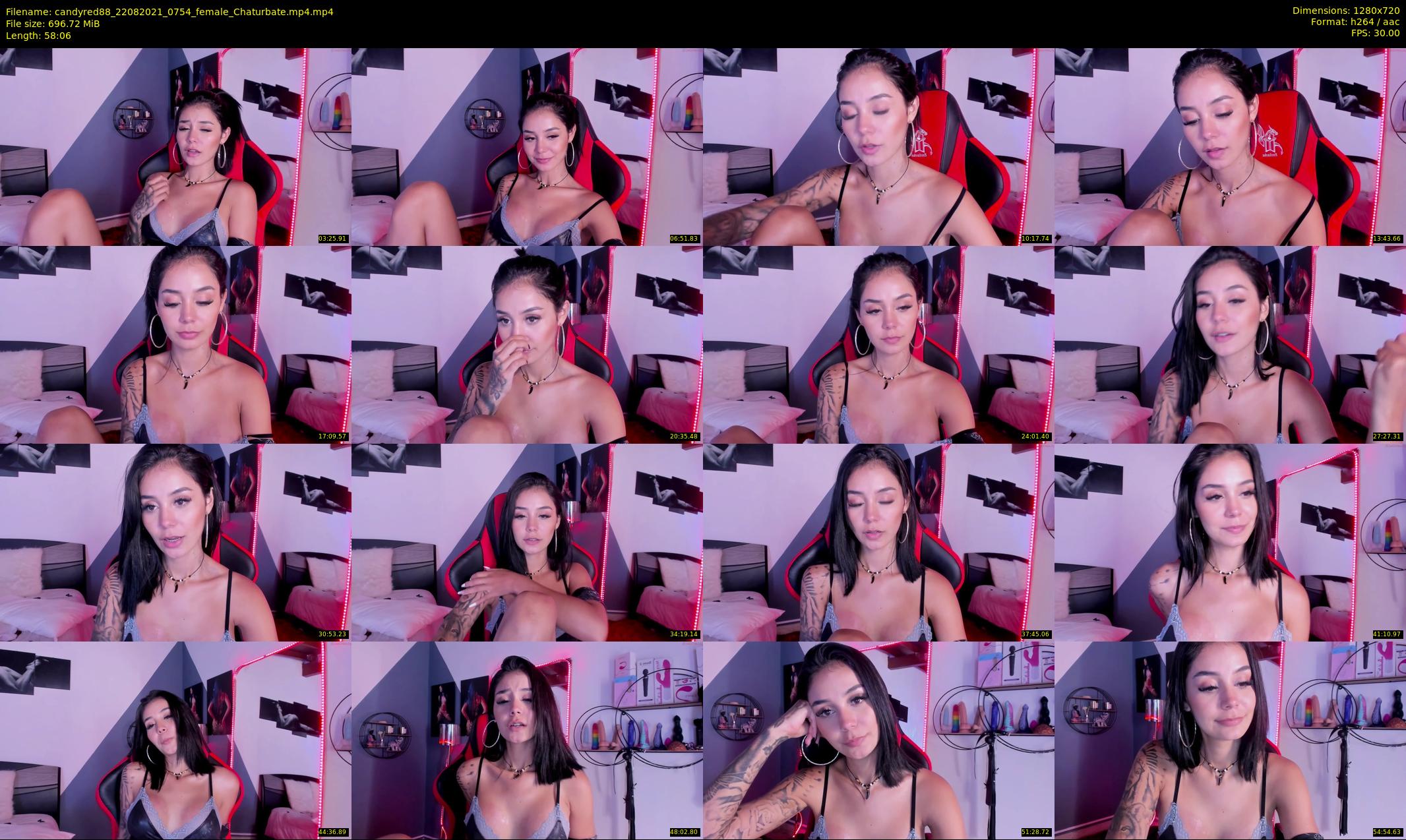 candyred88 — 59 minute Chaturbate female cam show recording, 720p, Aug 22, 2021