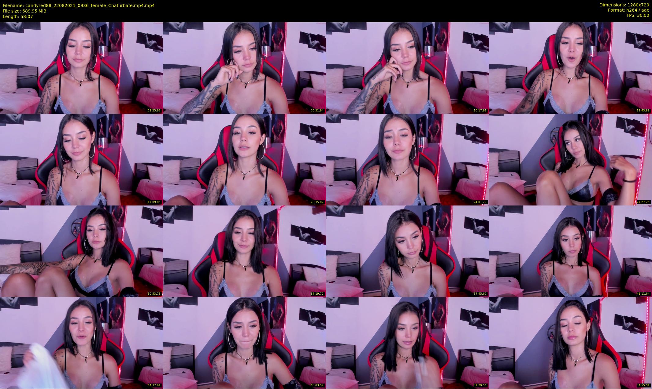candyred88 — 59 minute Chaturbate female cam show recording, 720p, Aug 22, 2021