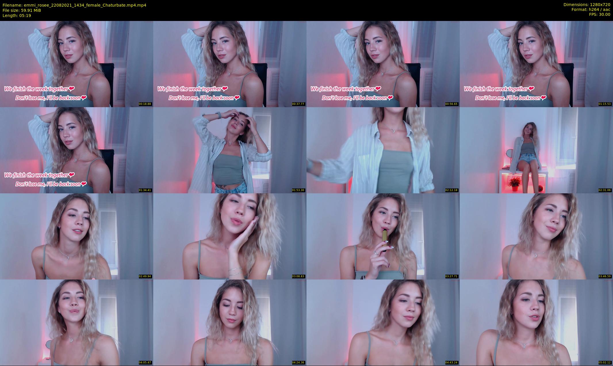 emmi_rosee — 6 minute Chaturbate female cam show recording, 720p, Aug 22, 2021