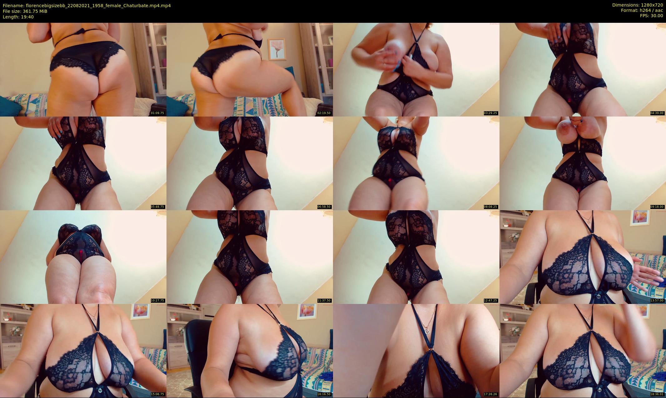 florencebigsizebb — 20 minute Chaturbate female cam show recording, 720p, Aug 22, 2021