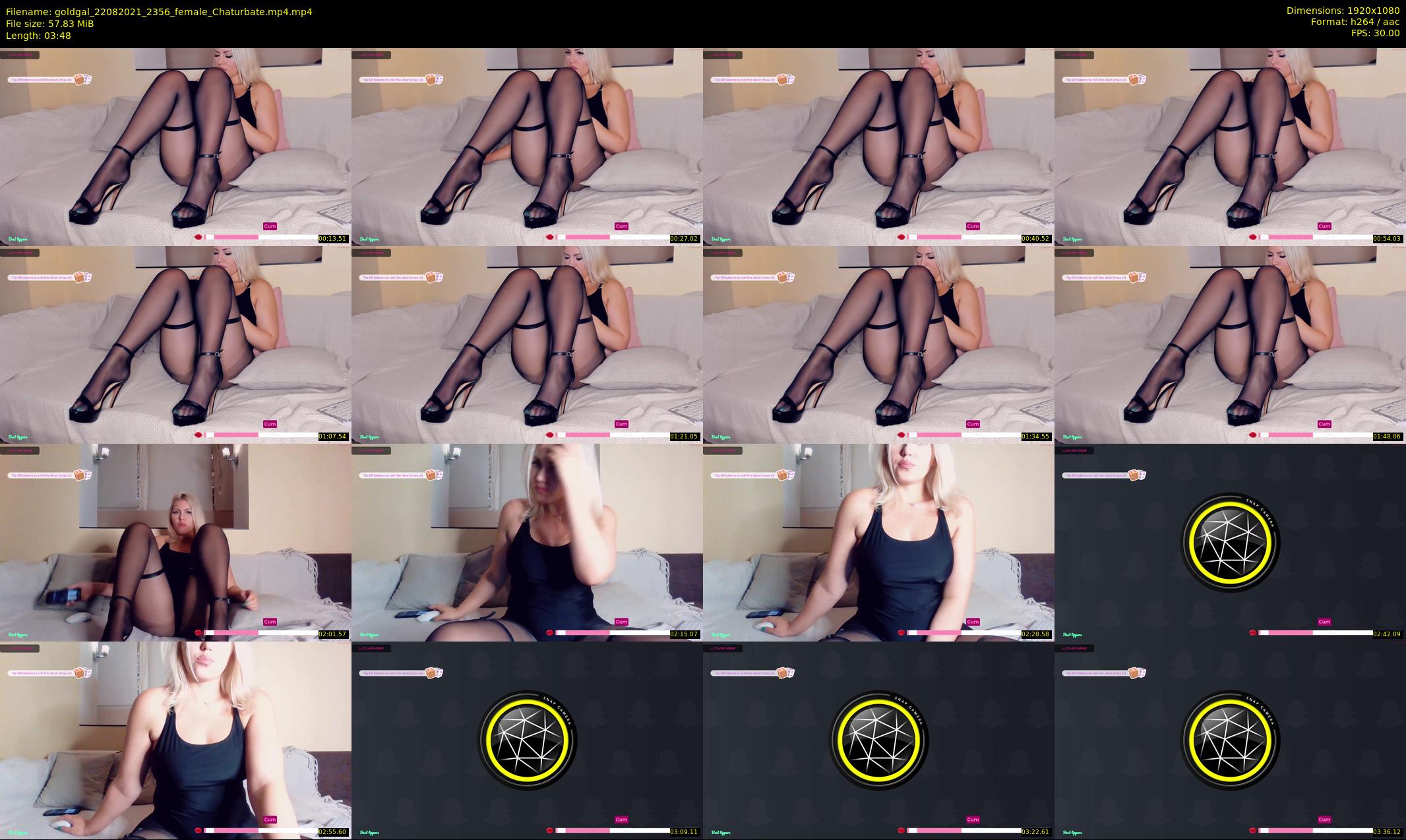 goldgal — 4 minute Chaturbate female cam show recording, 1080p, Aug 22, 2021