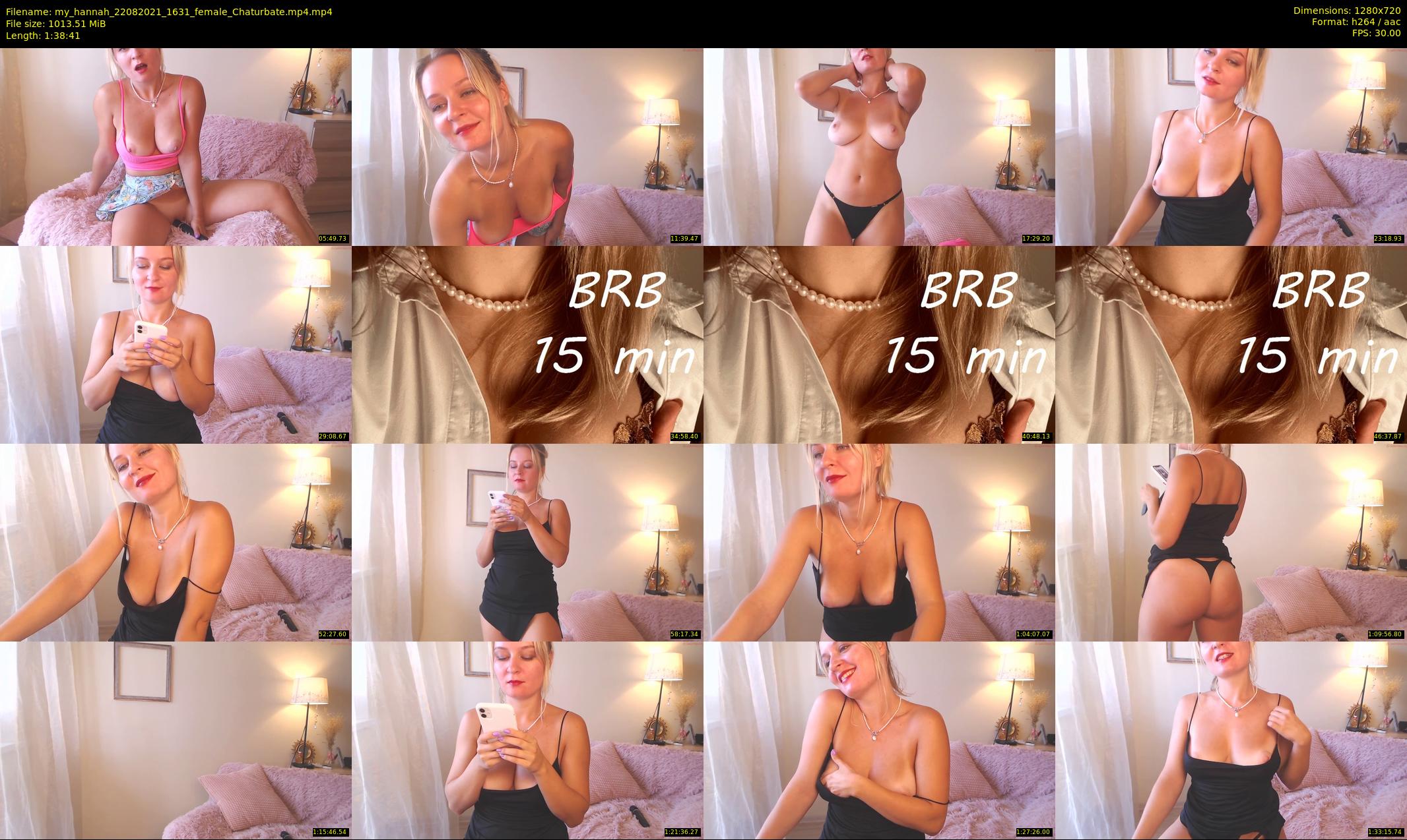 my_hannah — 99 minute Chaturbate female cam show recording, 720p, Aug 22, 2021