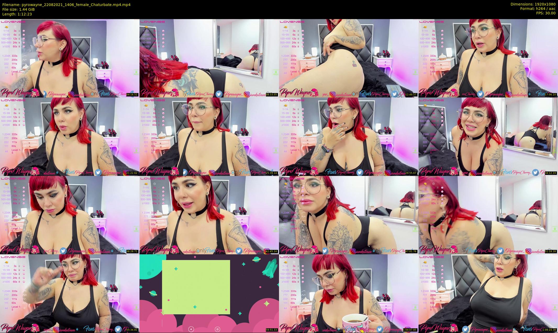 pyrowayne — 73 minute Chaturbate female cam show recording, 1080p, Aug 22, 2021