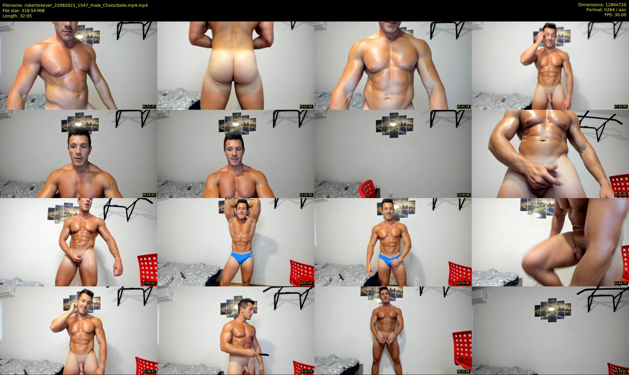 roberto4ever — 33 minute Chaturbate male cam show recording, 720p, Aug 22, 2021