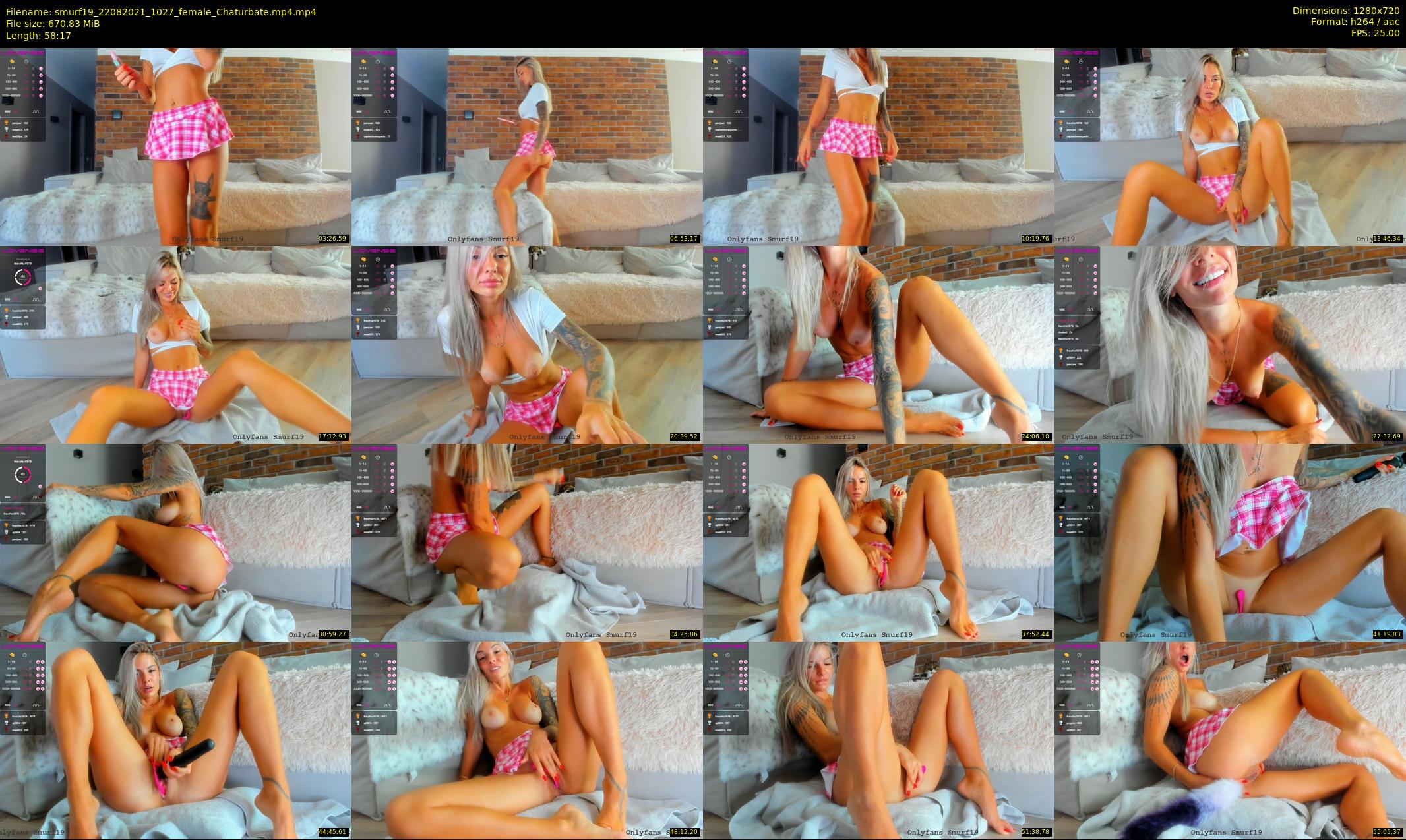 smurf19 — 59 minute Chaturbate female cam show recording, 720p, Aug 22, 2021