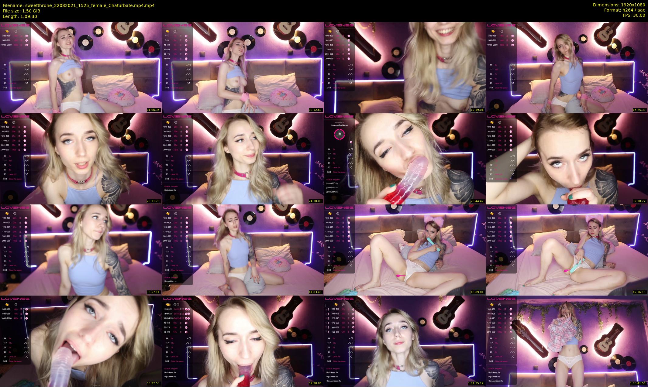 sweetthrone — 70 minute Chaturbate couple cam show recording, 1080p, Aug 22, 2021