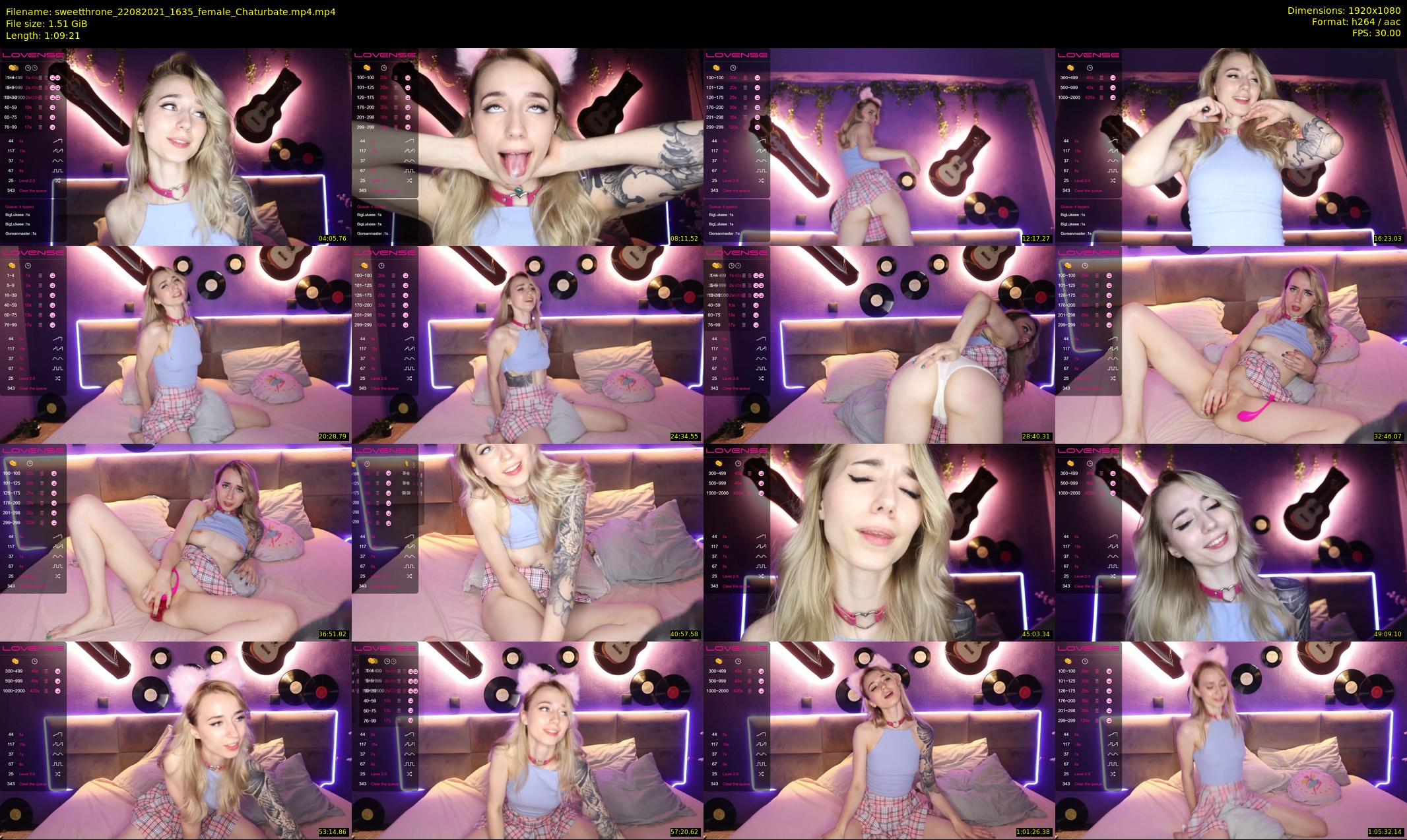 sweetthrone — 70 minute Chaturbate couple cam show recording, 1080p, Aug 22, 2021