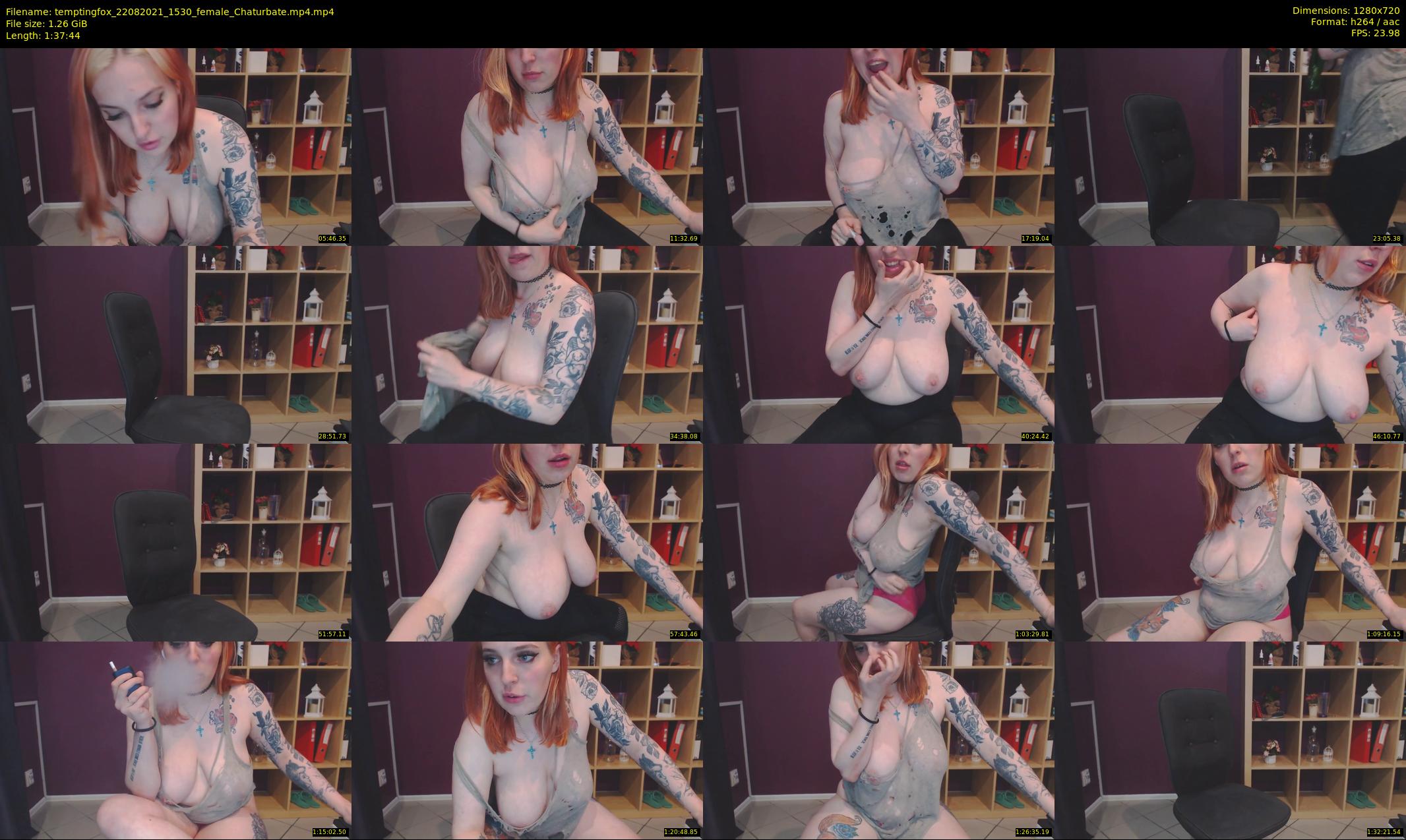 temptingfox — 98 minute Chaturbate female cam show recording, 720p, Aug 22, 2021
