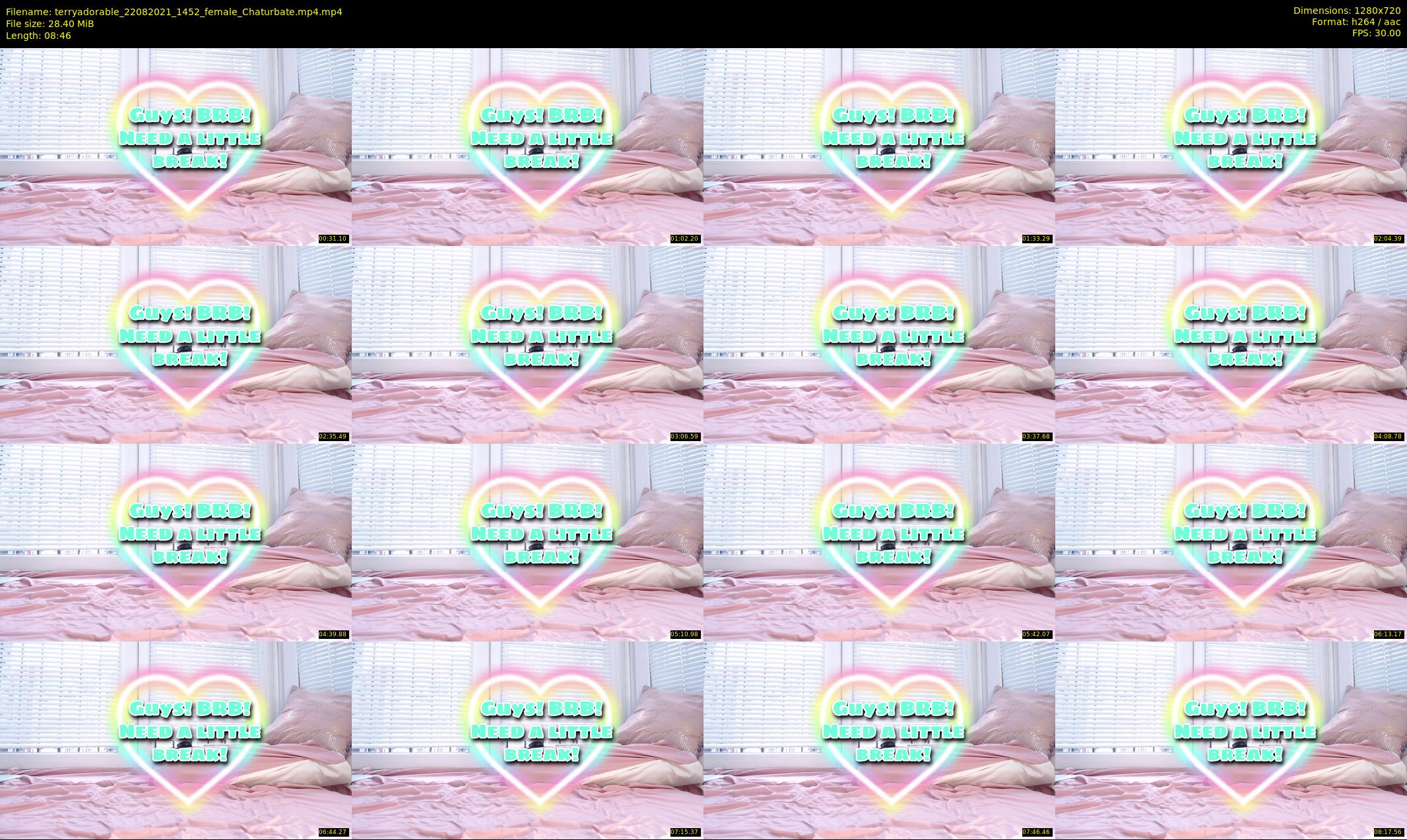 terryadorable — 9 minute Chaturbate female cam show recording, 720p, Aug 22, 2021