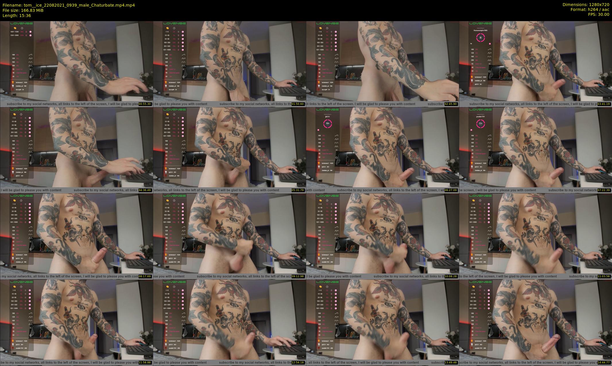 tom__ice — 16 minute Chaturbate male cam show recording, 720p, Aug 22, 2021