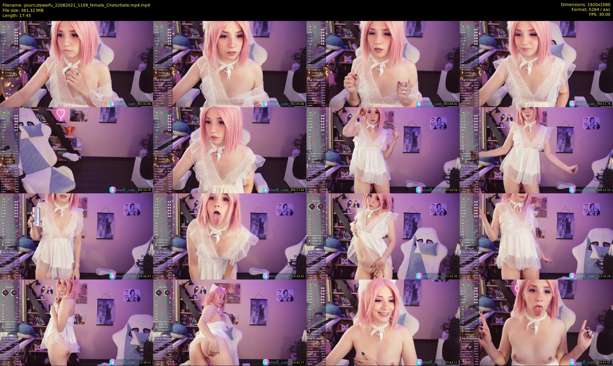 yourcutewaifu — 18 minute Chaturbate female cam show recording, 1080p, Aug 22, 2021