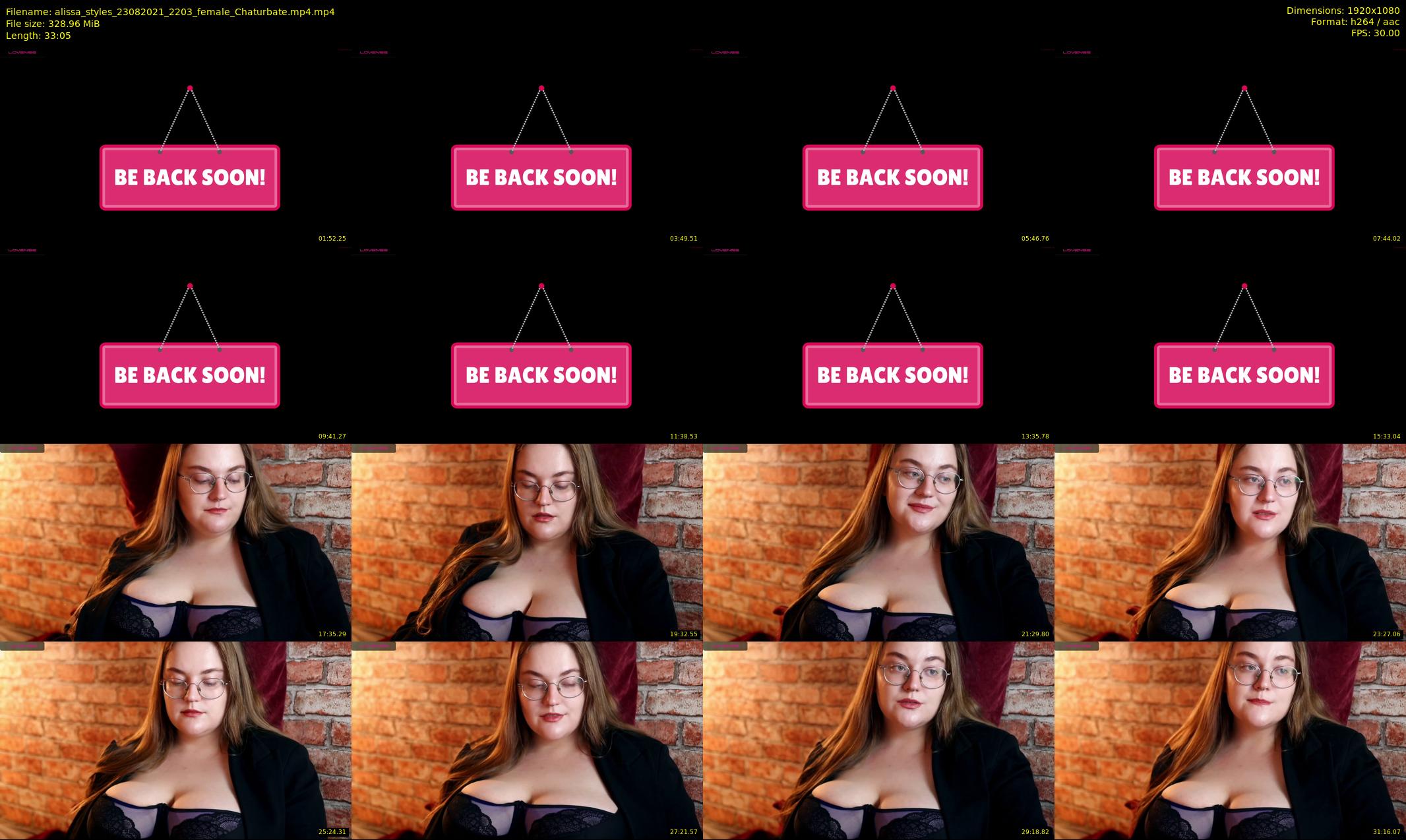 alissa_styles — 34 minute Chaturbate female cam show recording, 1080p, Aug 23, 2021