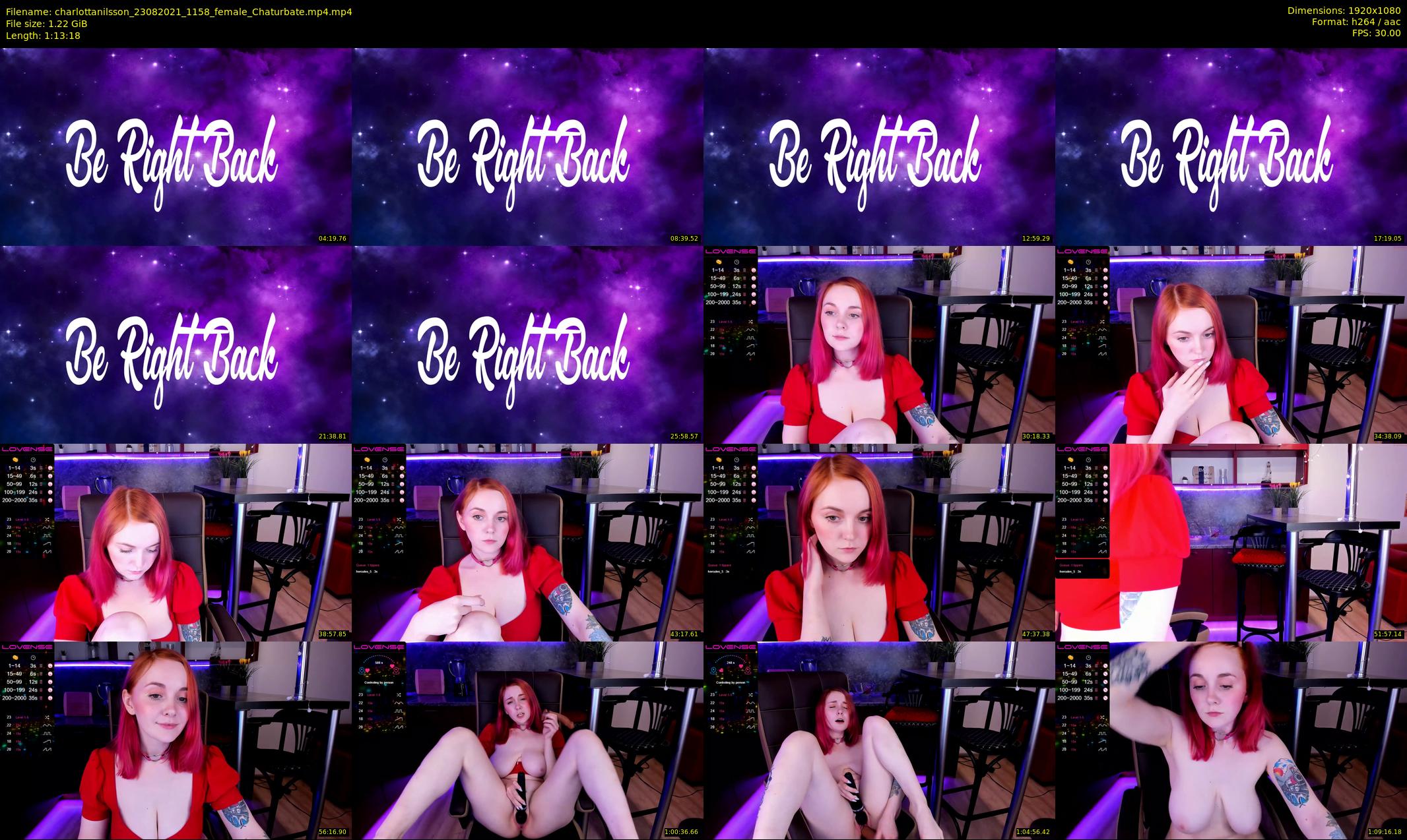 charlottanilsson — 74 minute Chaturbate female cam show recording, 1080p, Aug 23, 2021