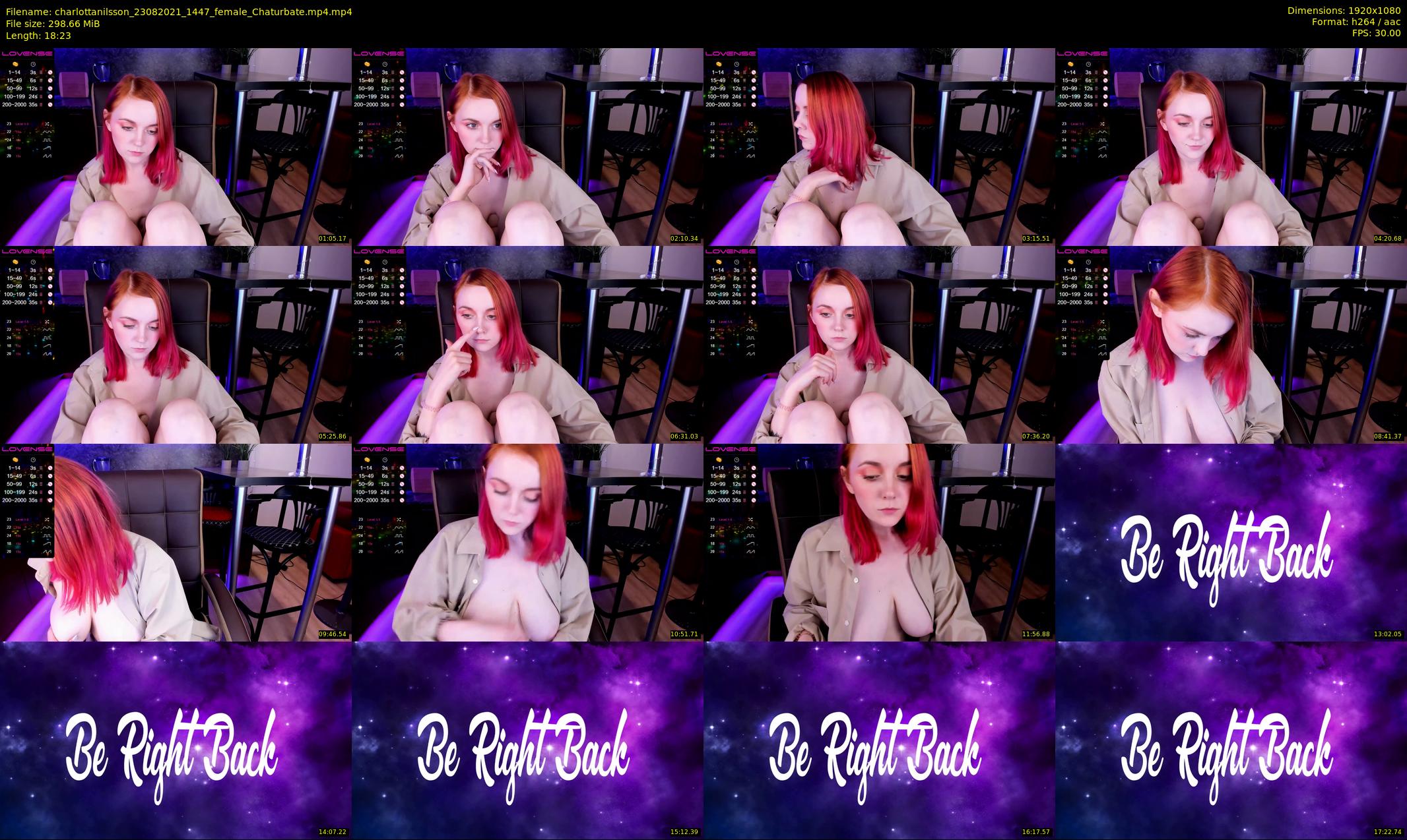 charlottanilsson — 19 minute Chaturbate female cam show recording, 1080p, Aug 23, 2021