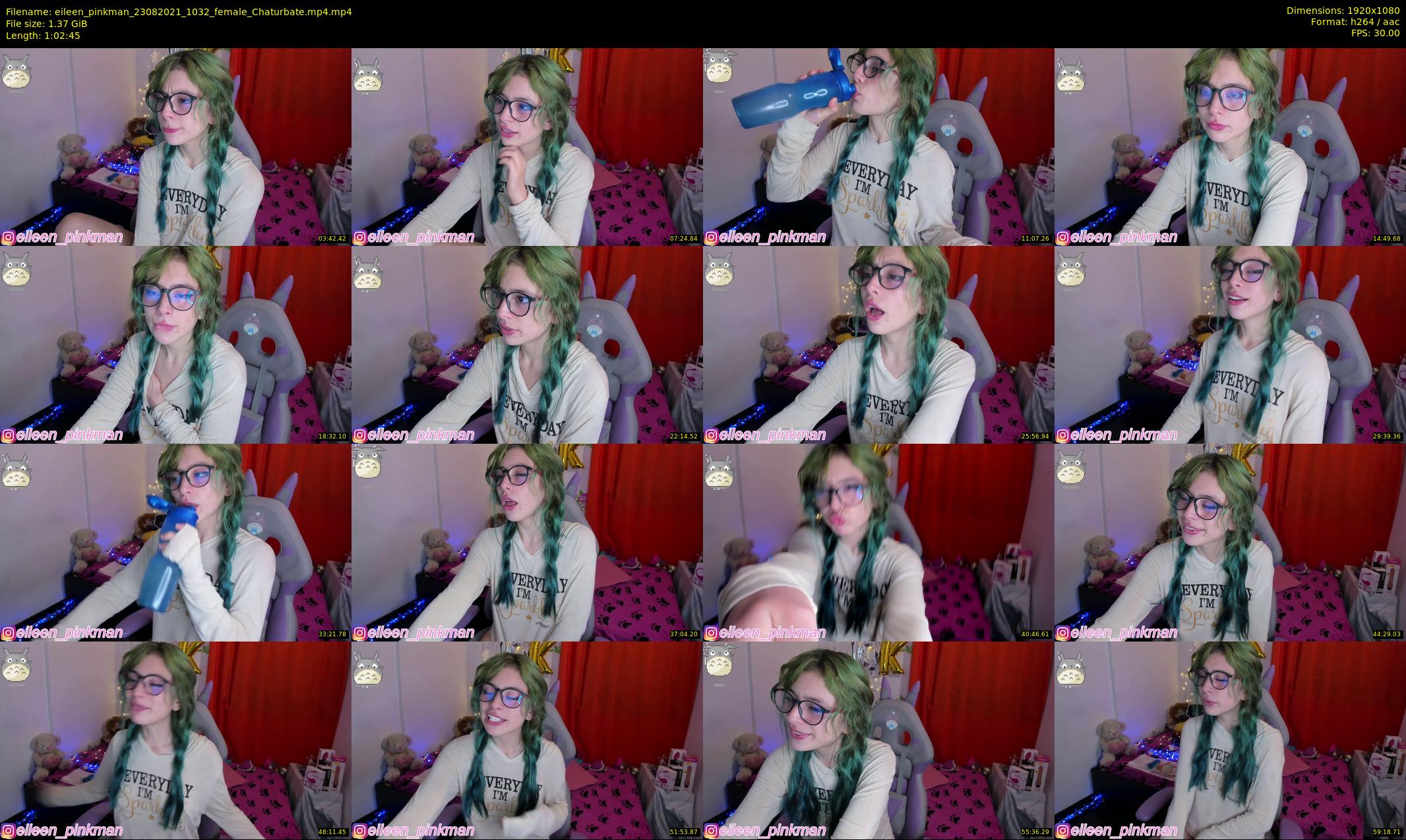 eileen_pinkman — 63 minute Chaturbate female cam show recording, 1080p, Aug 23, 2021