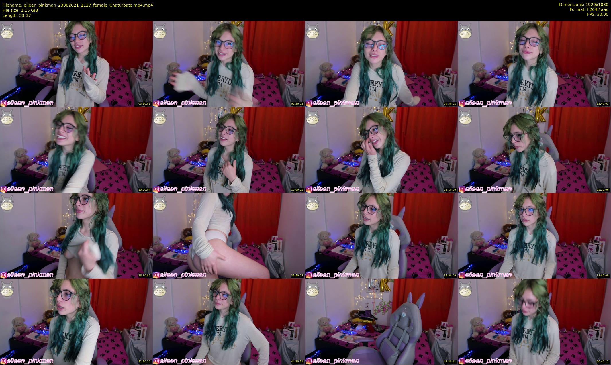 eileen_pinkman — 54 minute Chaturbate female cam show recording, 1080p, Aug 23, 2021