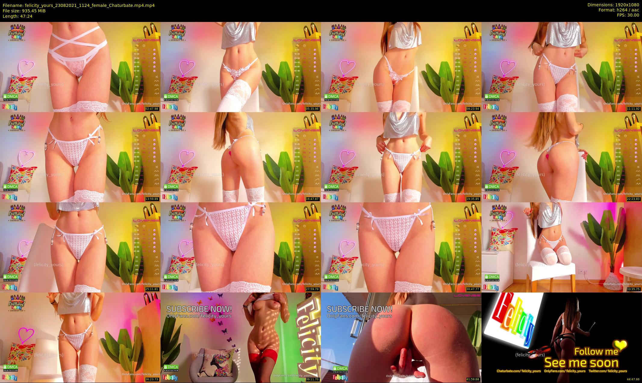 felicity_yours — 48 minute Chaturbate female cam show recording, 1080p, Aug 23, 2021