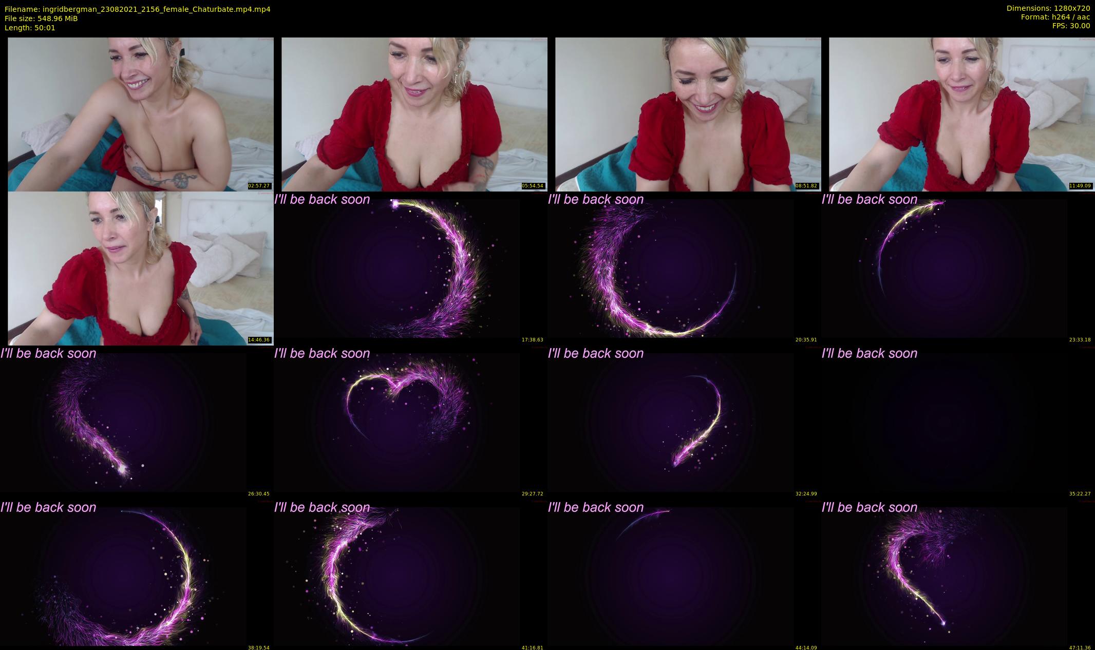 ingridbergman — 51 minute Chaturbate female cam show recording, 720p, Aug 23, 2021