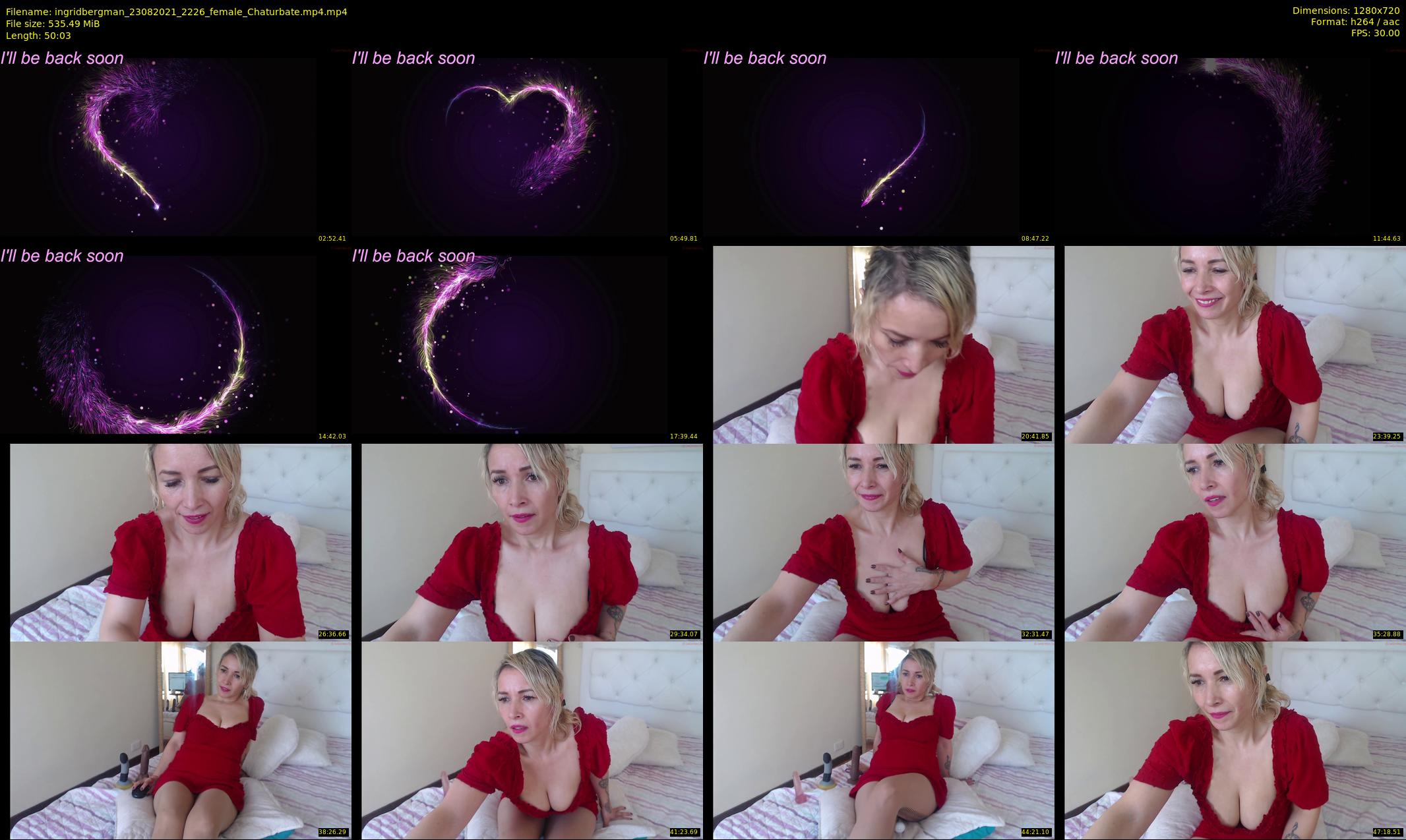 ingridbergman — 51 minute Chaturbate female cam show recording, 720p, Aug 23, 2021