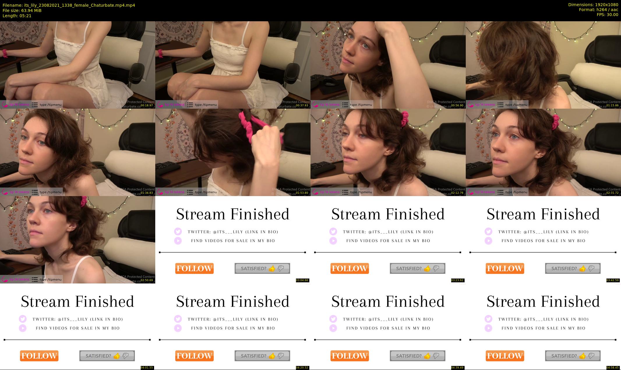 its_lily — 6 minute Chaturbate female cam show recording, 1080p, Aug 23, 2021
