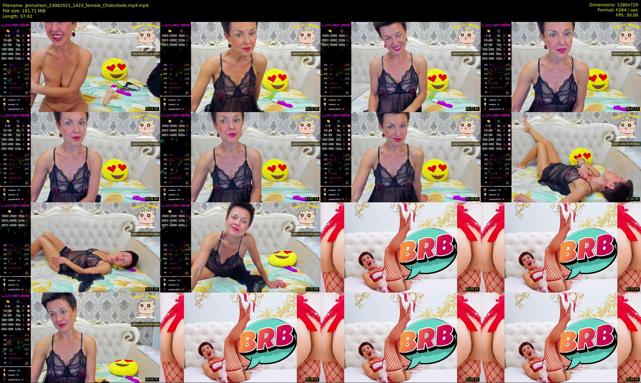 jennalison — 38 minute Chaturbate female cam show recording, 720p, Aug 23, 2021