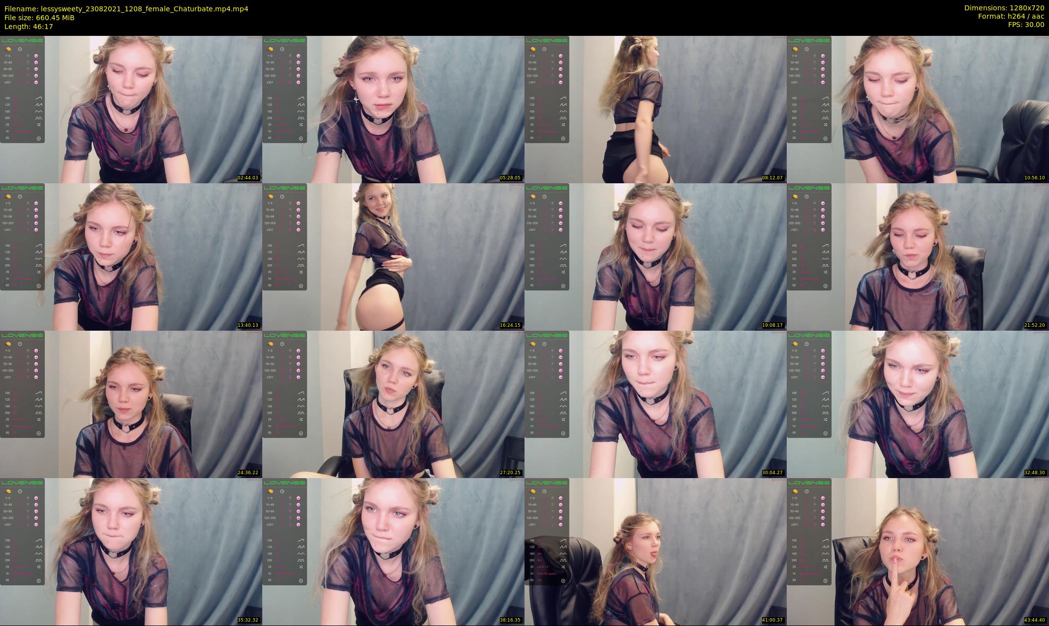 lessysweety — 47 minute Chaturbate female cam show recording, 720p, Aug 23, 2021