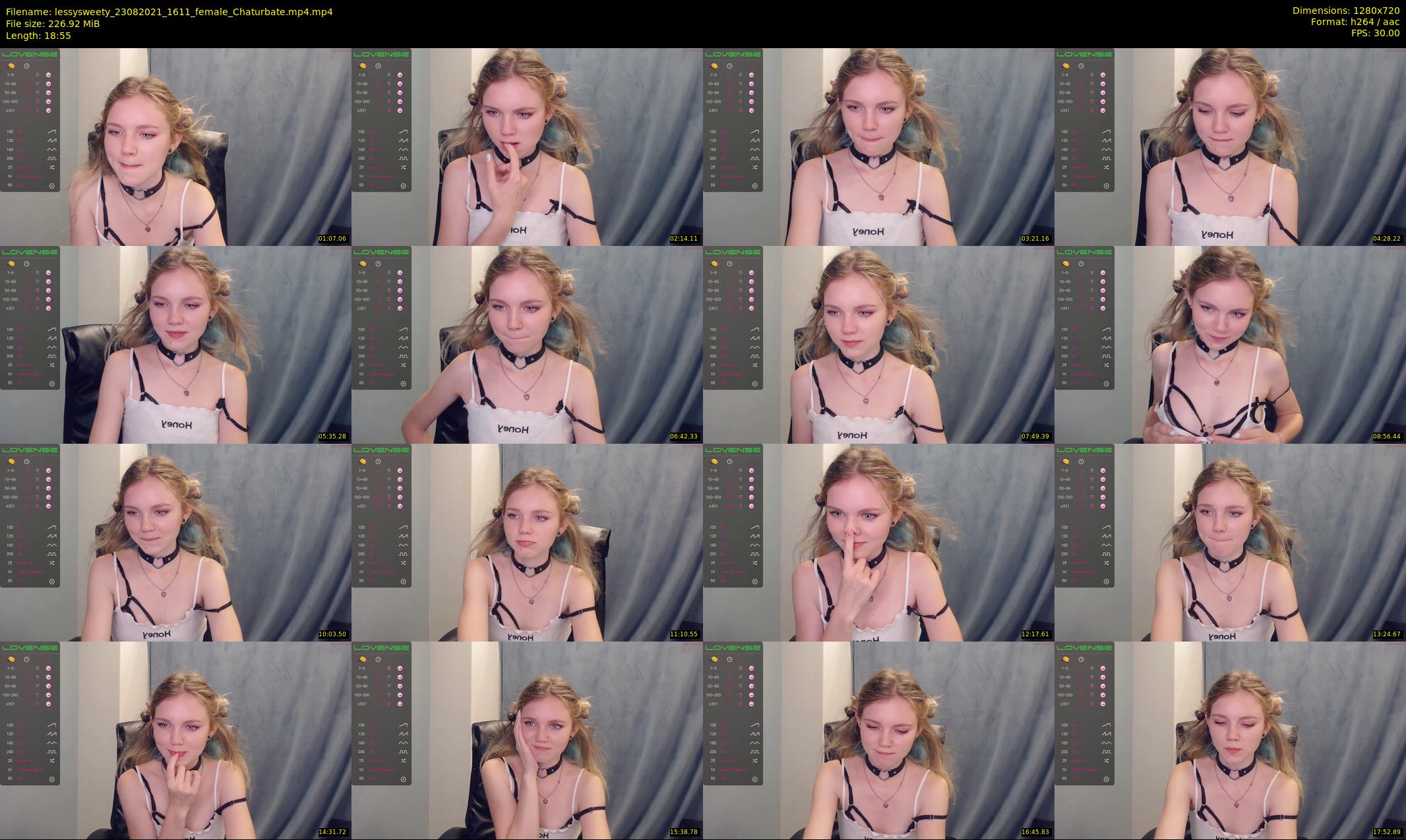 lessysweety — 19 minute Chaturbate female cam show recording, 720p, Aug 23, 2021