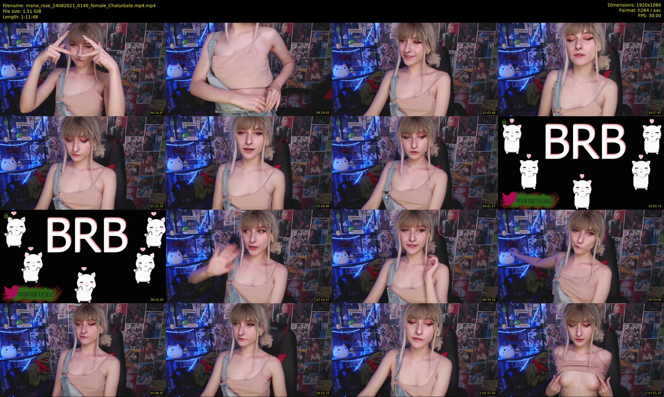 mana_rose — 72 minute Chaturbate female cam show recording, 1080p, Aug 24, 2021