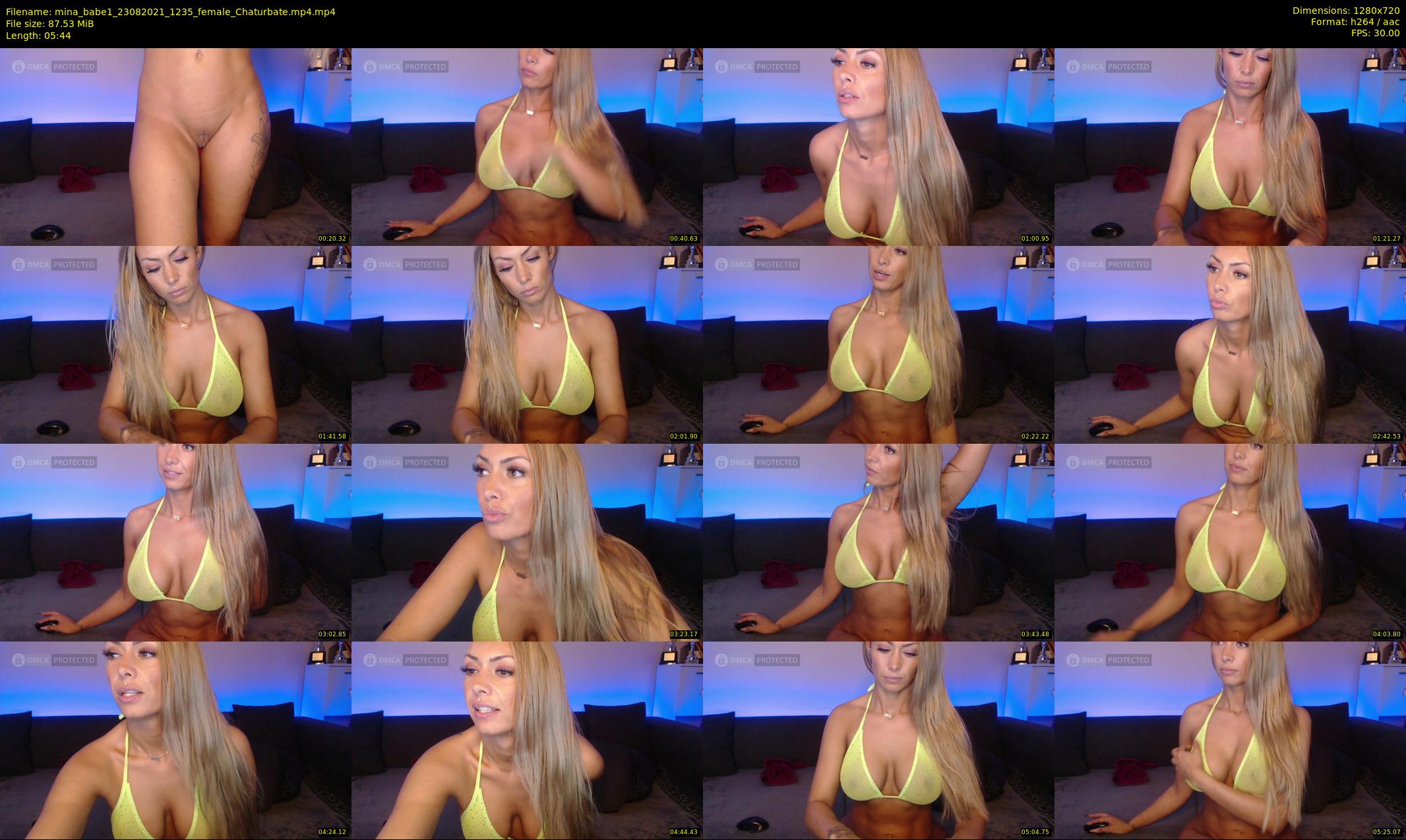 mina_babe1 — 6 minute Chaturbate female cam show recording, 720p, Aug 23, 2021