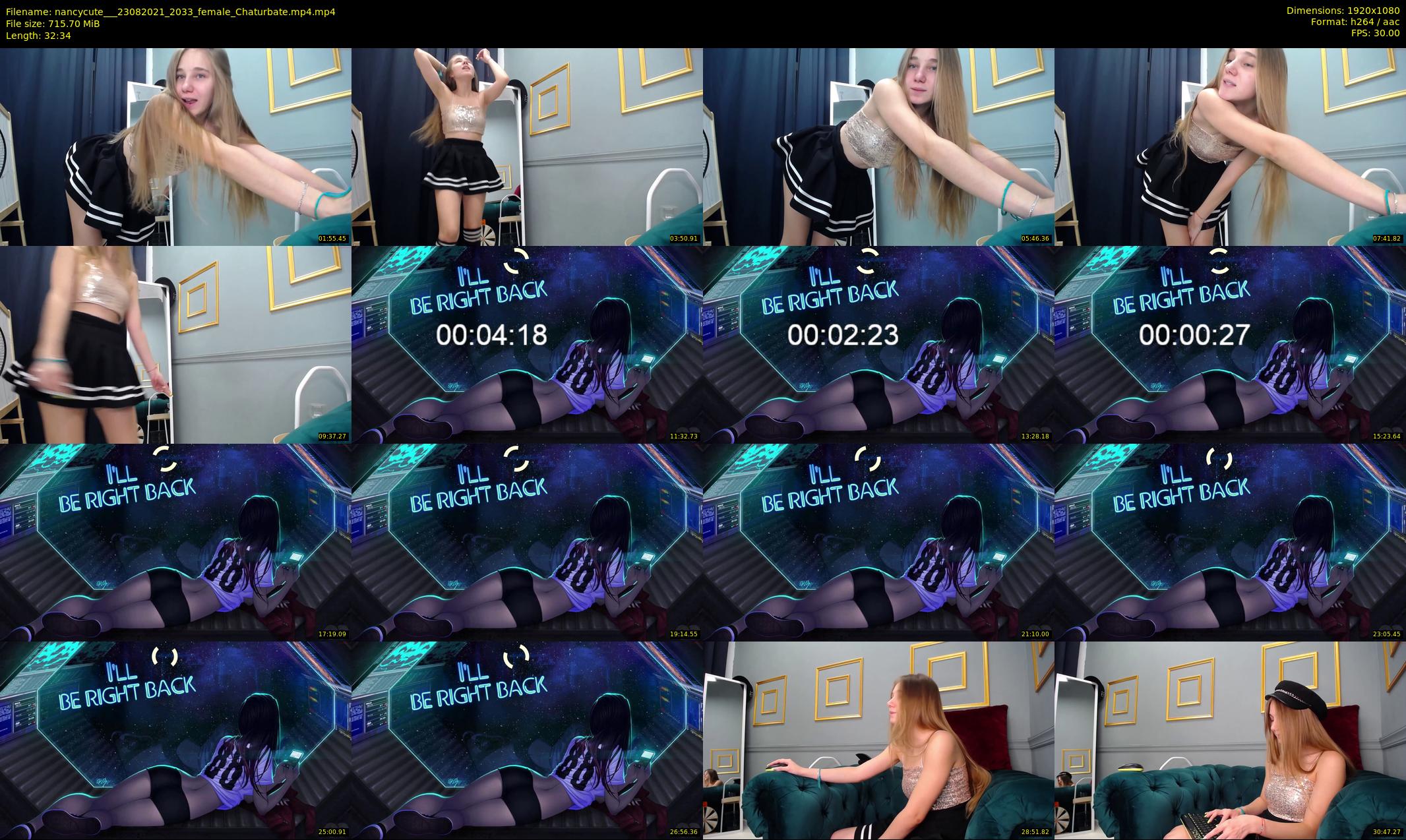 nancycute__ — 33 minute Chaturbate female cam show recording, 1080p, Aug 23, 2021