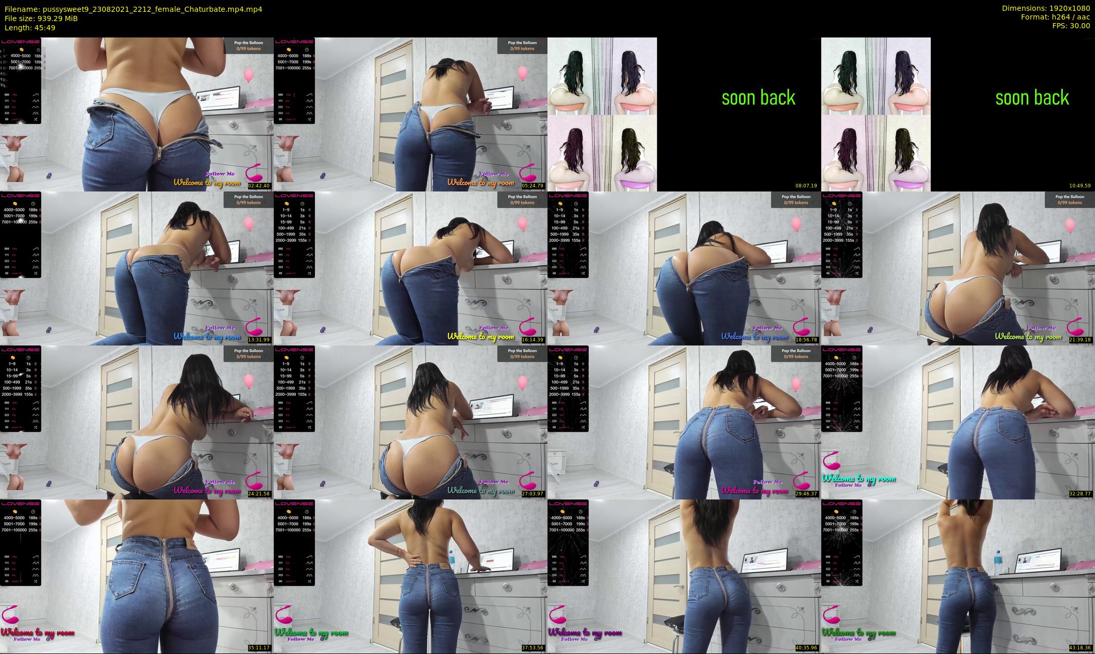 pussysweet9 — 46 minute Chaturbate female cam show recording, 1080p, Aug 23, 2021