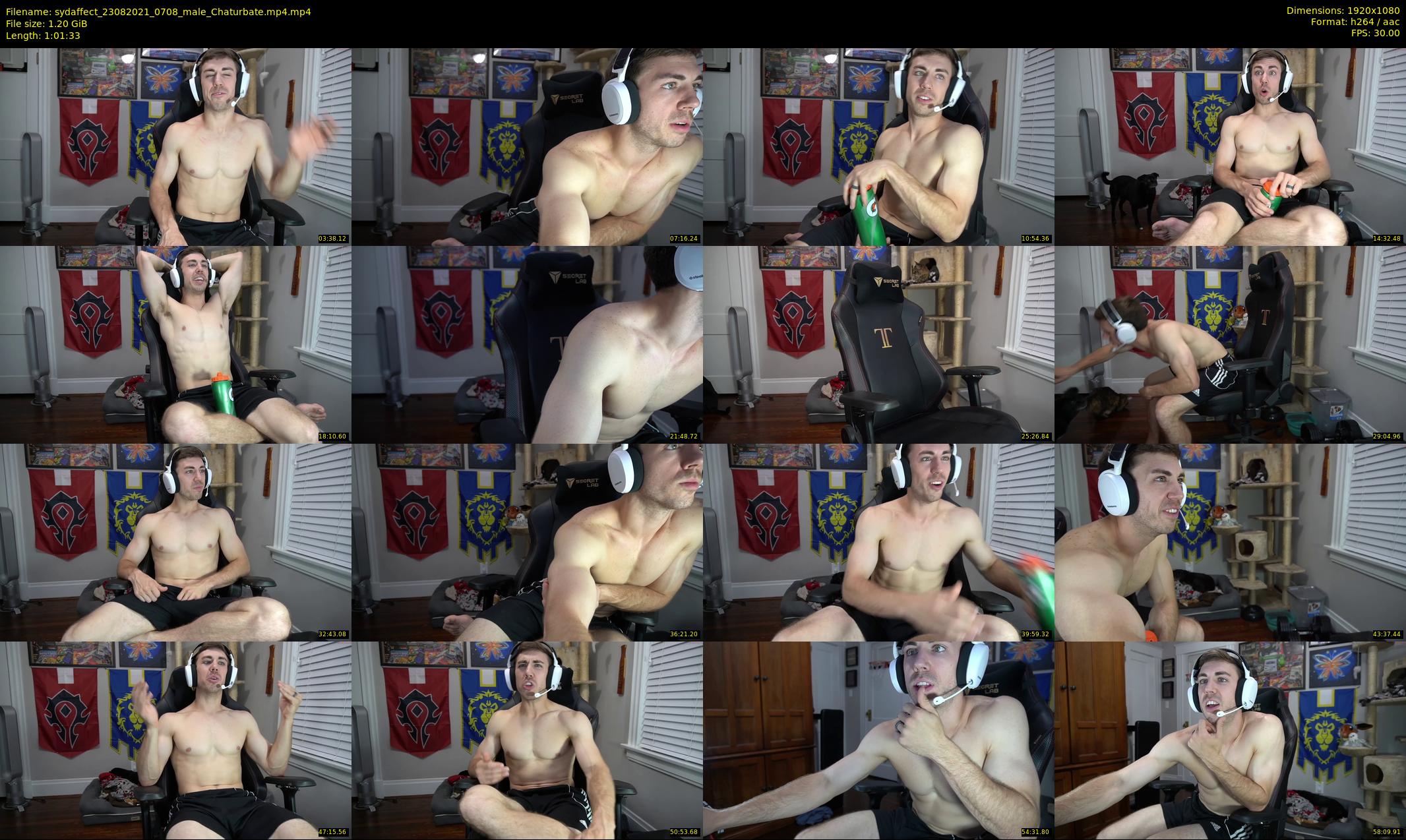 sydaffect — 62 minute Chaturbate male cam show recording, 1080p, Aug 23, 2021