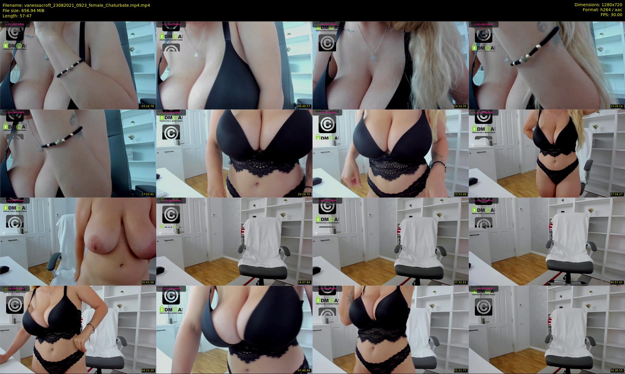 vanessacroft — 58 minute Chaturbate female cam show recording, 720p, Aug 23, 2021