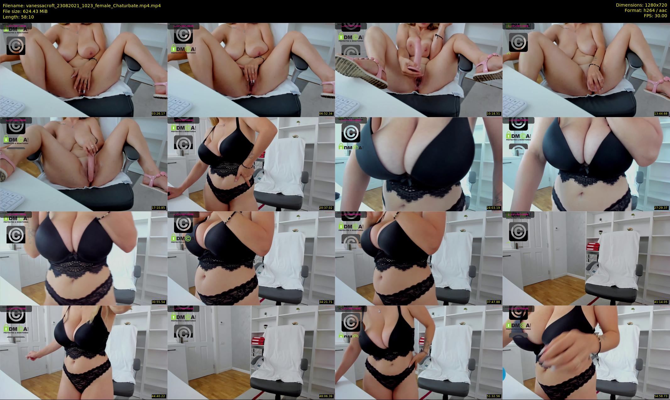vanessacroft — 59 minute Chaturbate female cam show recording, 720p, Aug 23, 2021