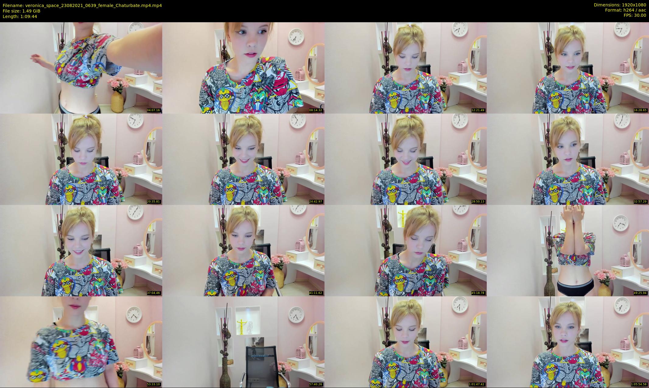 veronica_space — 70 minute Chaturbate female cam show recording, 1080p, Aug 23, 2021