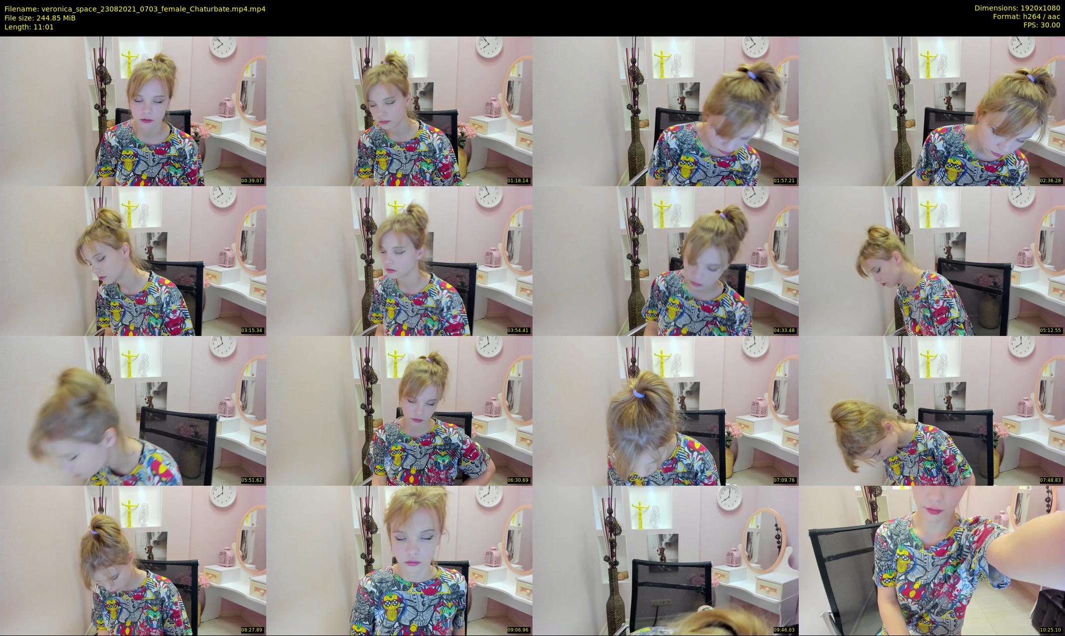 veronica_space — 12 minute Chaturbate female cam show recording, 1080p, Aug 23, 2021