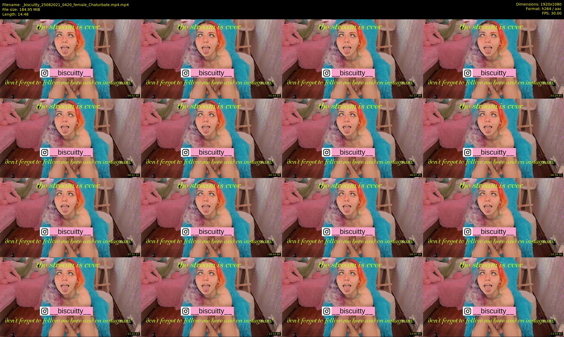 _biscuitty — 15 minute Chaturbate female cam show recording, 1080p, Aug 25, 2021